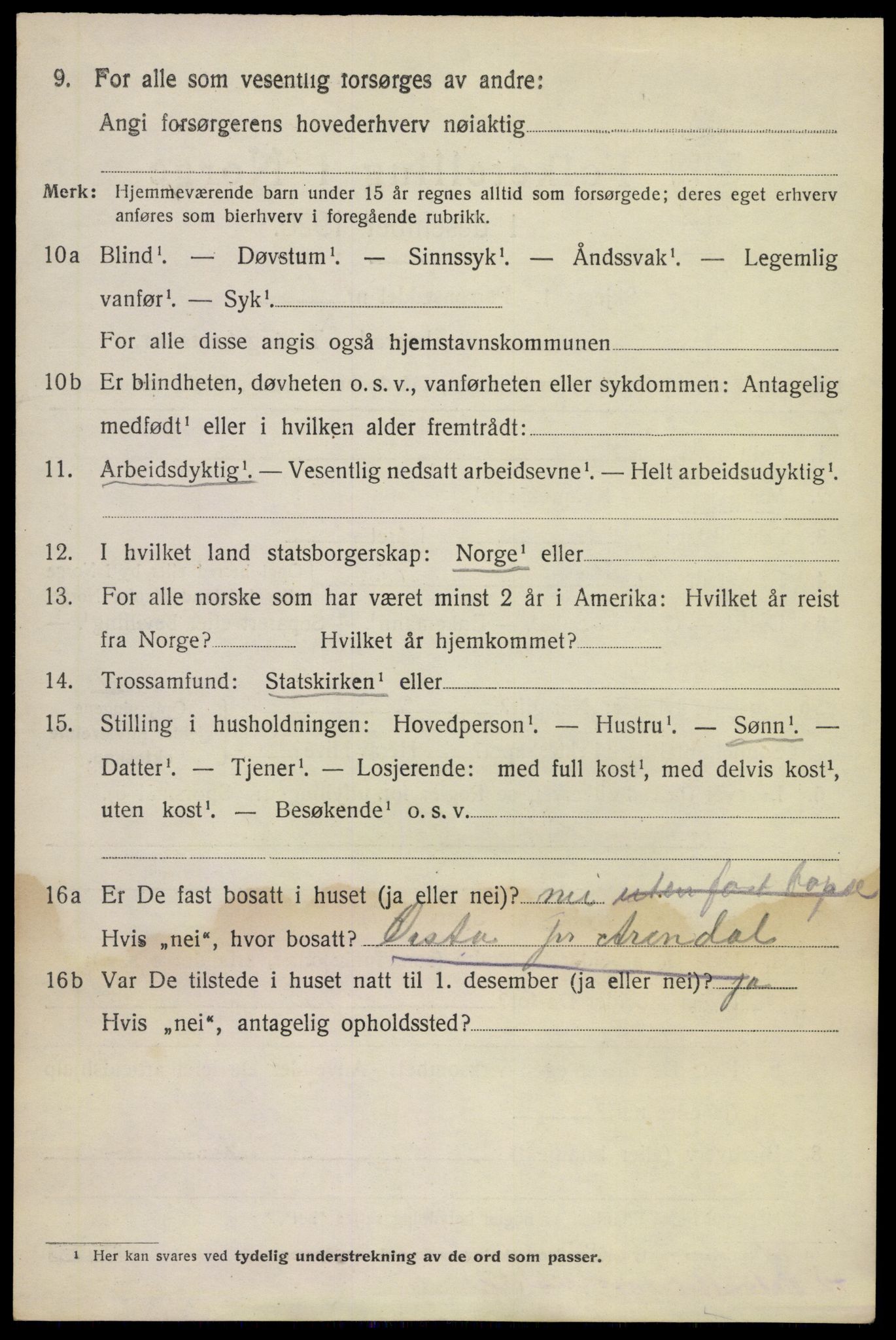 SAKO, 1920 census for Sauherad, 1920, p. 2868