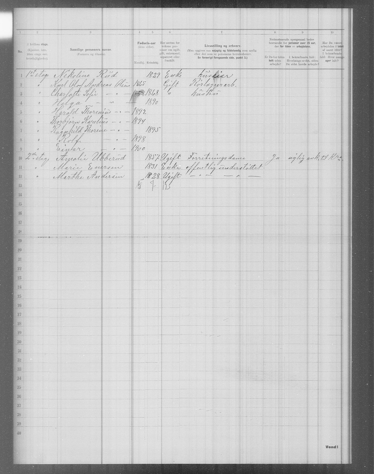 OBA, Municipal Census 1902 for Kristiania, 1902, p. 4808