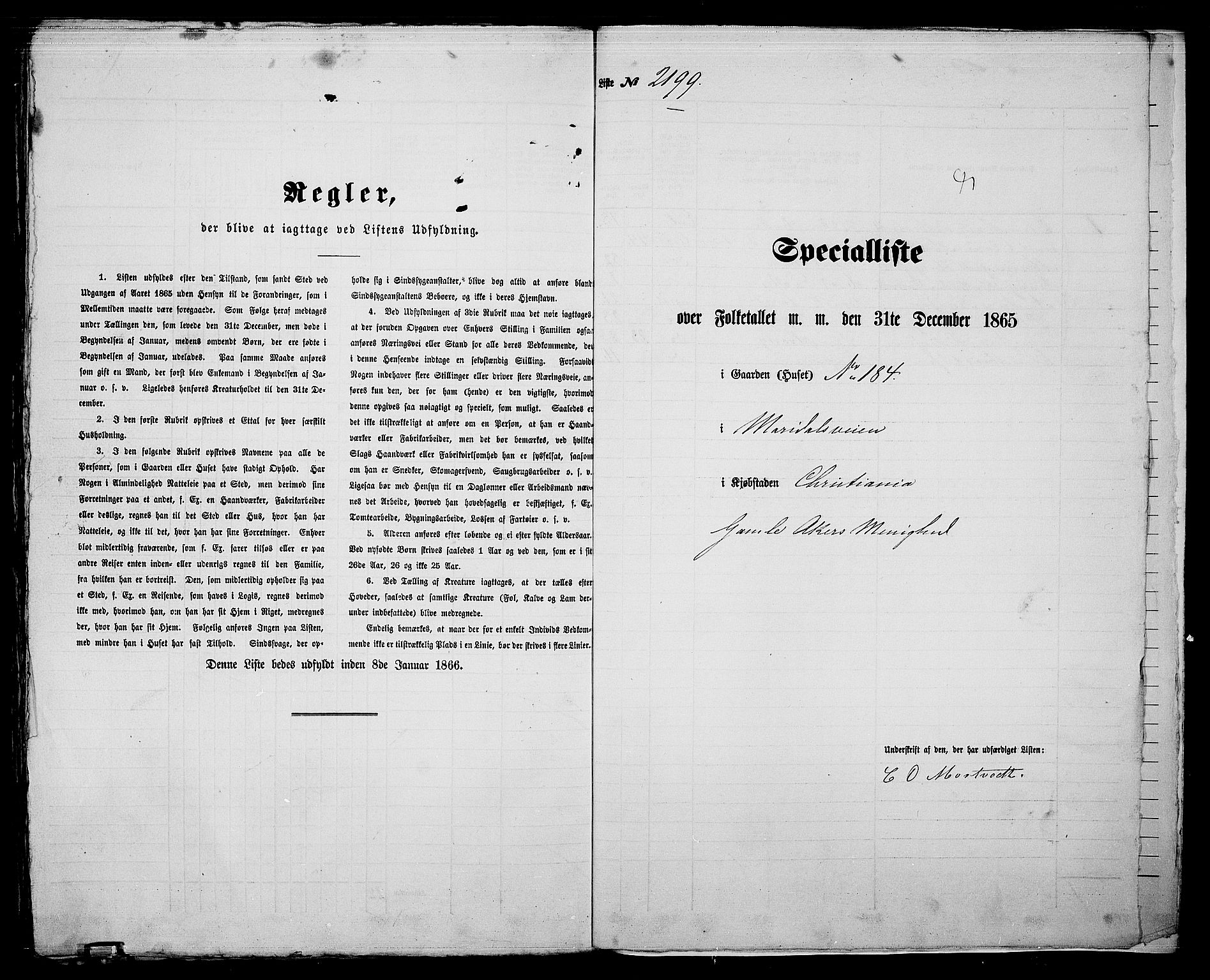 RA, 1865 census for Kristiania, 1865, p. 4899