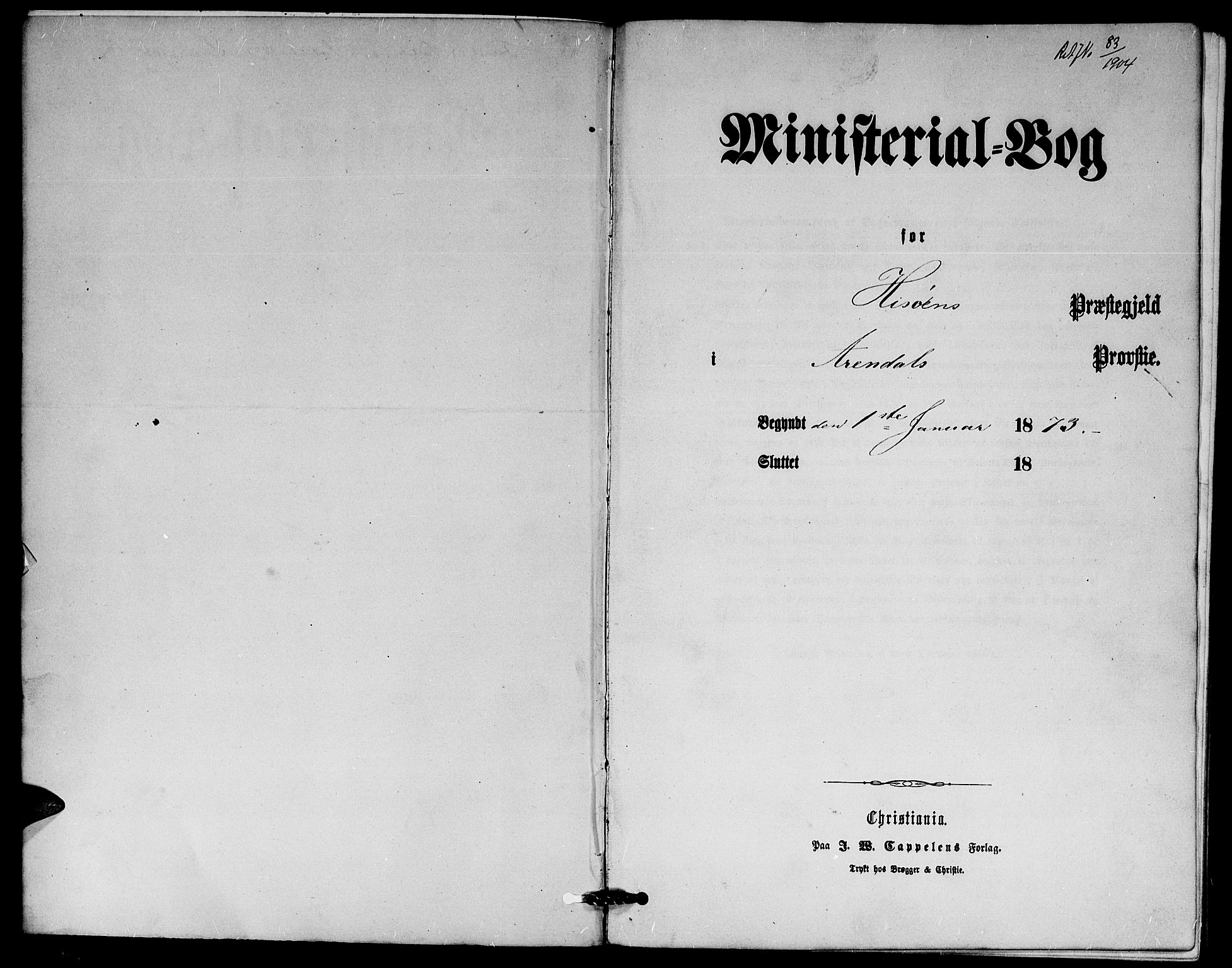 Hisøy sokneprestkontor, AV/SAK-1111-0020/F/Fb/L0002: Parish register (copy) no. B 2, 1873-1885