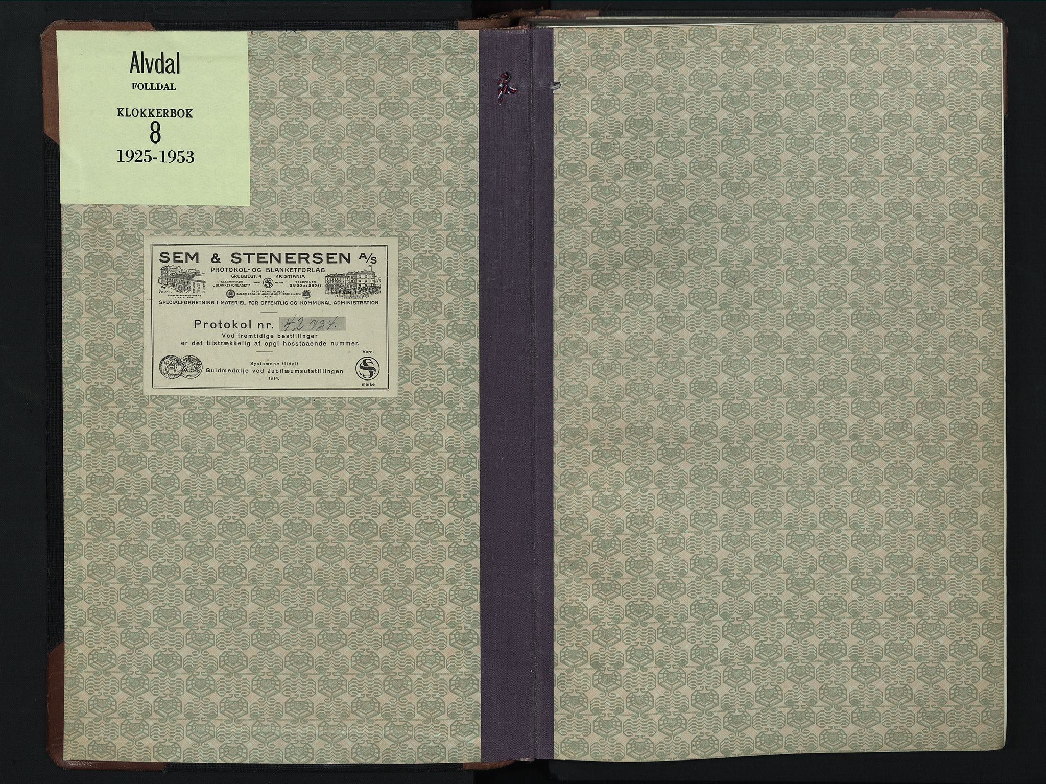 Alvdal prestekontor, AV/SAH-PREST-060/H/Ha/Hab/L0008: Parish register (copy) no. 8, 1925-1953