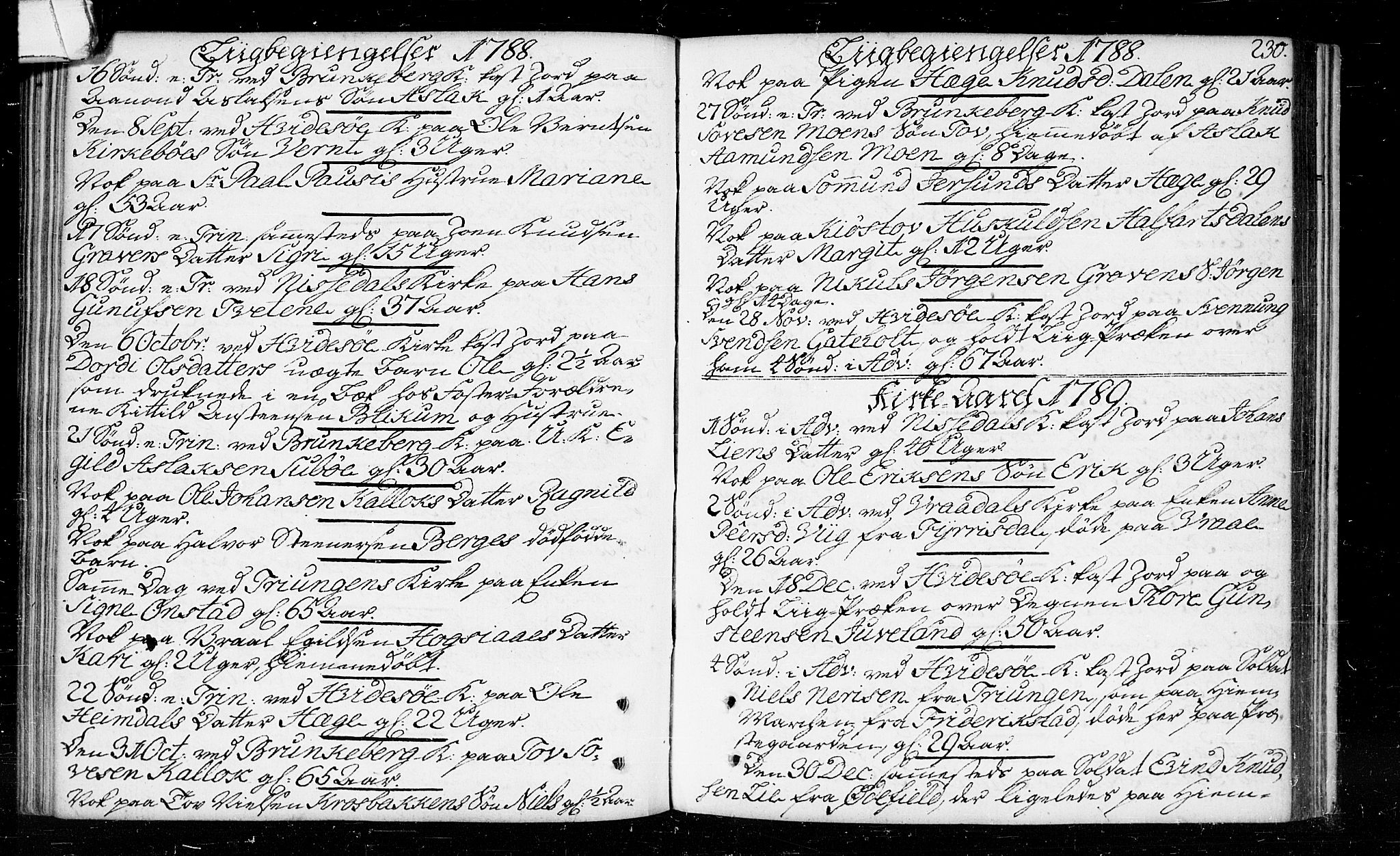 Kviteseid kirkebøker, SAKO/A-276/F/Fa/L0003: Parish register (official) no. I 3, 1787-1799, p. 230
