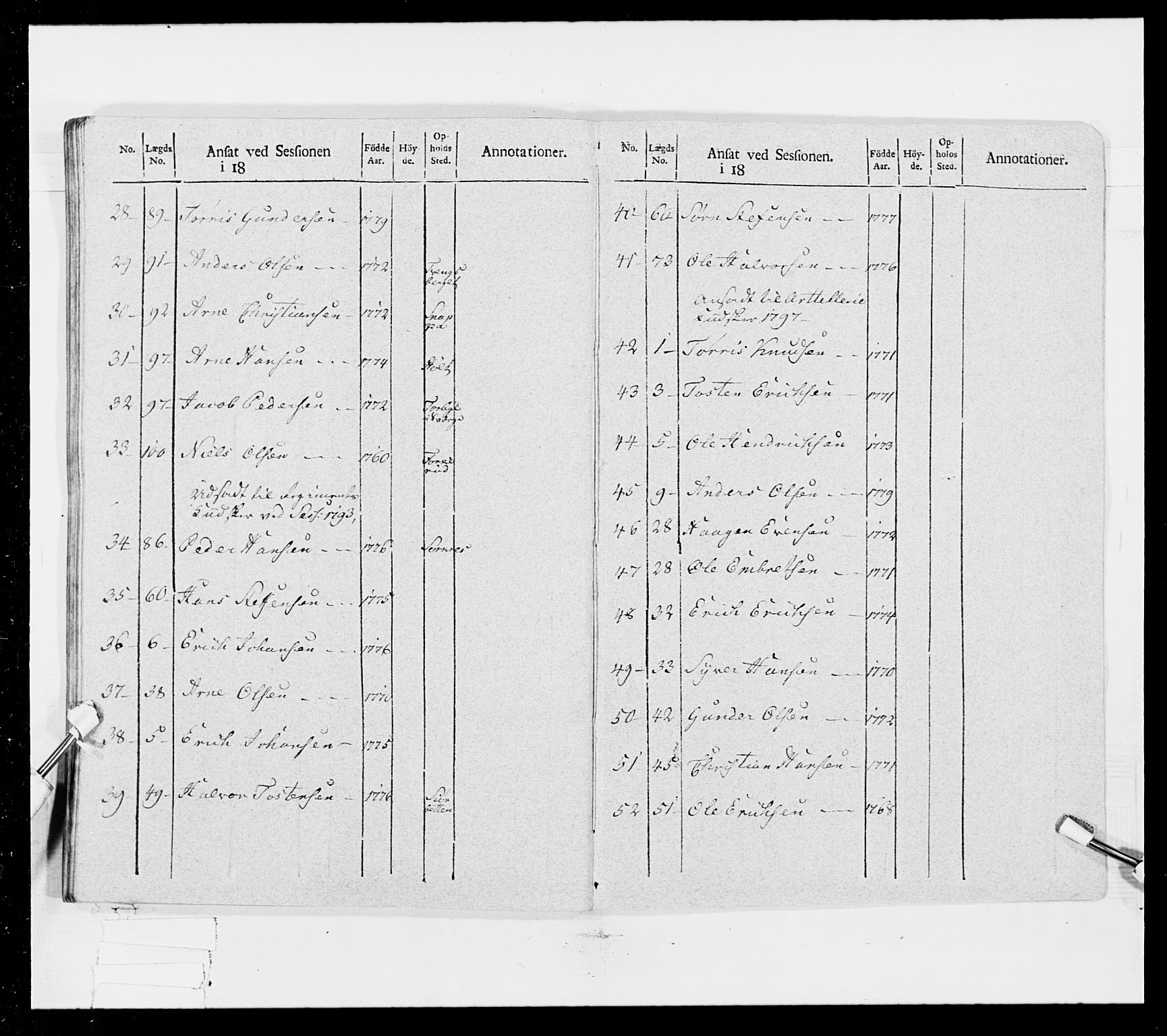 Generalitets- og kommissariatskollegiet, Det kongelige norske kommissariatskollegium, AV/RA-EA-5420/E/Eh/L0025: Skiløperkompaniene, 1766-1803, p. 486