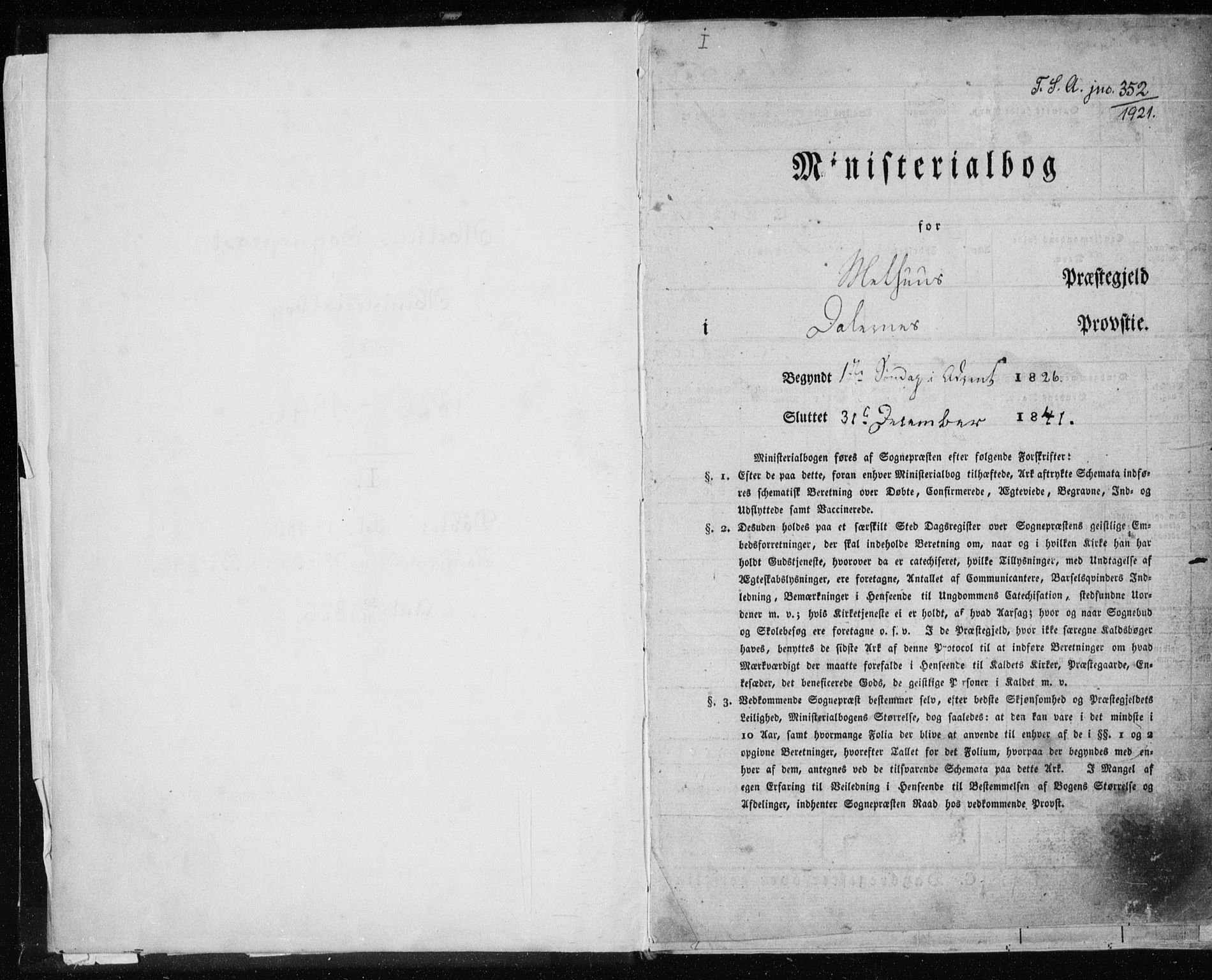 Ministerialprotokoller, klokkerbøker og fødselsregistre - Sør-Trøndelag, AV/SAT-A-1456/691/L1069: Parish register (official) no. 691A04, 1826-1841