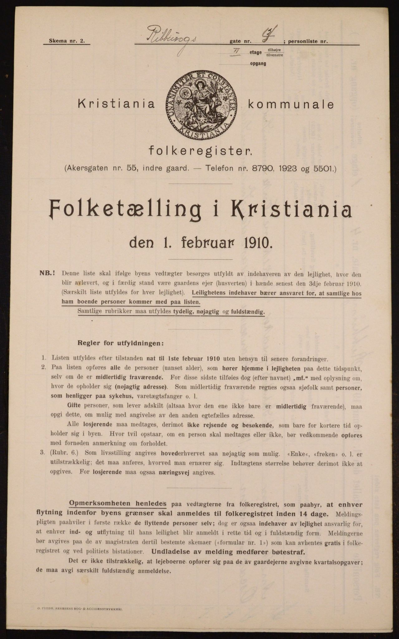 OBA, Municipal Census 1910 for Kristiania, 1910, p. 79304