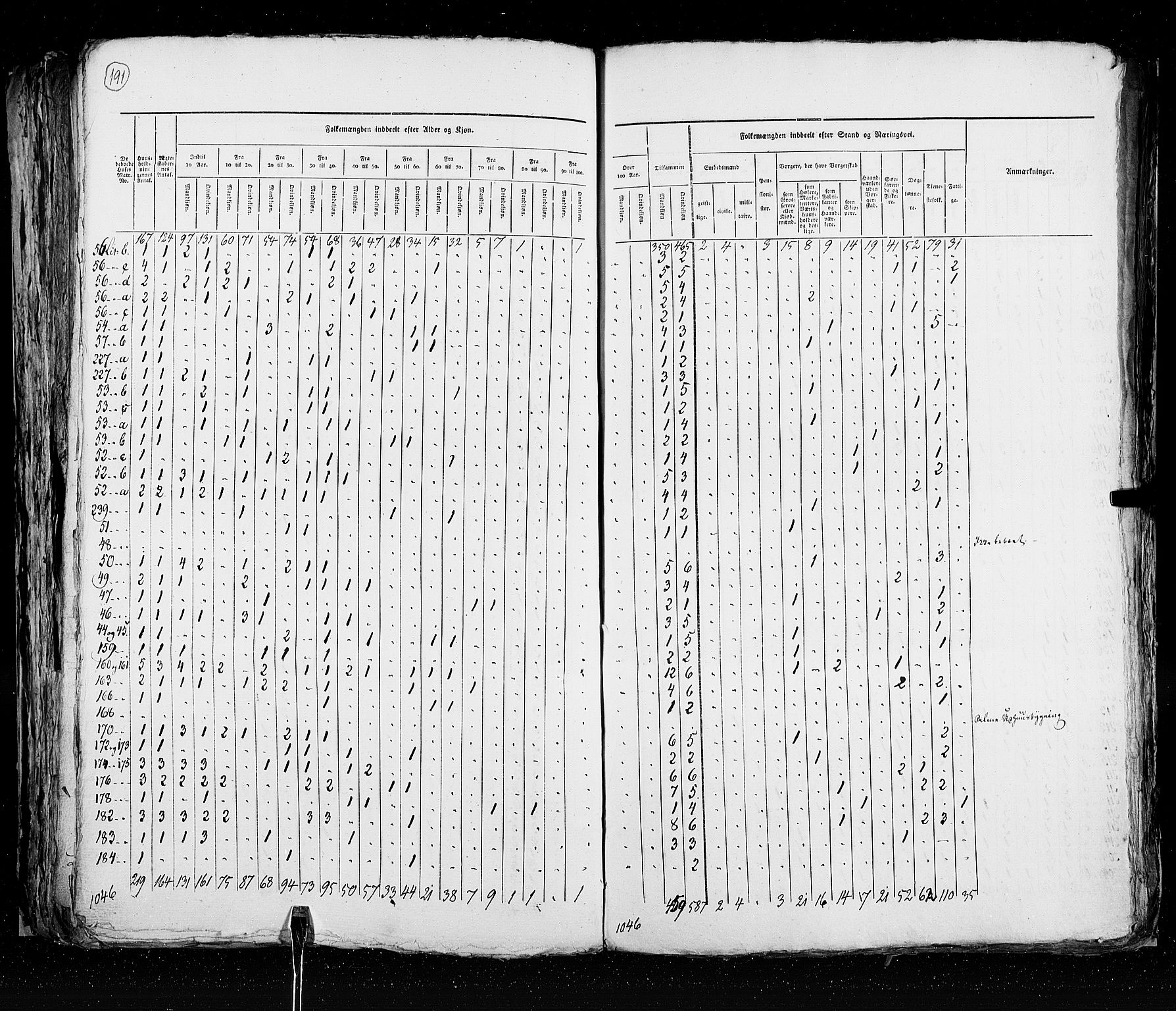 RA, Census 1825, vol. 20: Fredrikshald-Kragerø, 1825, p. 191