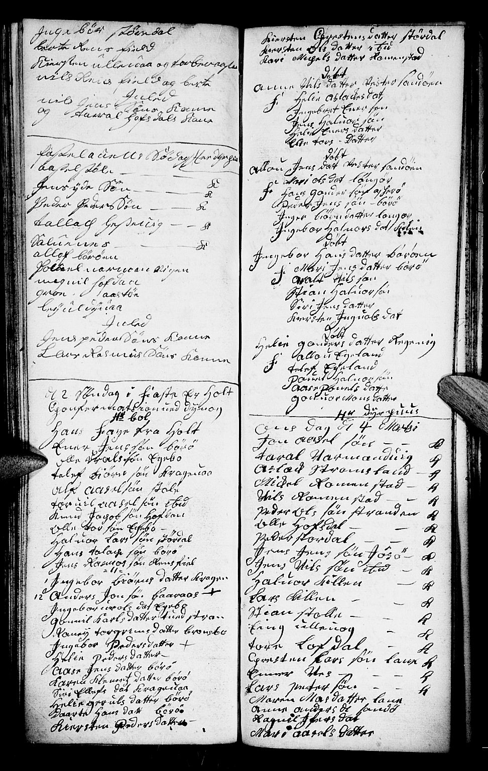 Dypvåg sokneprestkontor, SAK/1111-0007/F/Fb/Fba/L0005: Parish register (copy) no. B 5, 1732-1746, p. 153