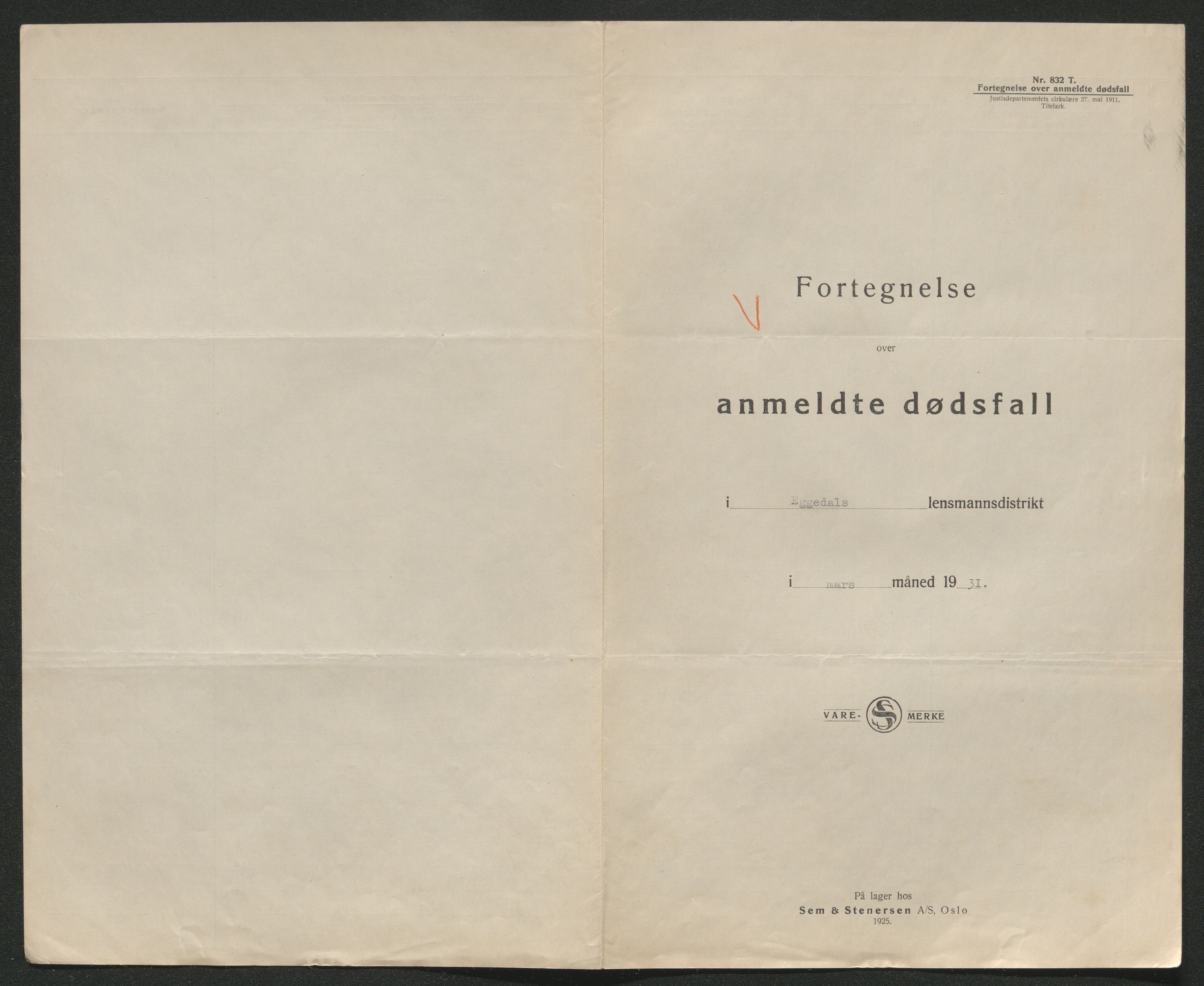 Eiker, Modum og Sigdal sorenskriveri, AV/SAKO-A-123/H/Ha/Hab/L0046: Dødsfallsmeldinger, 1930-1931, p. 776