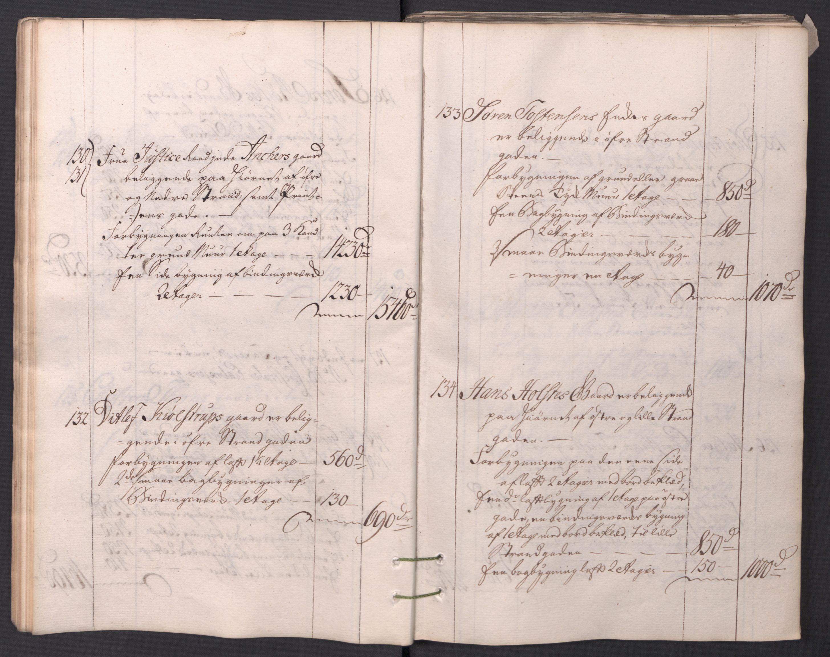 Kristiania stiftamt, AV/SAO-A-10386/I/Ia/L0001/0002: Branntakster / Christiania, 1766-1767