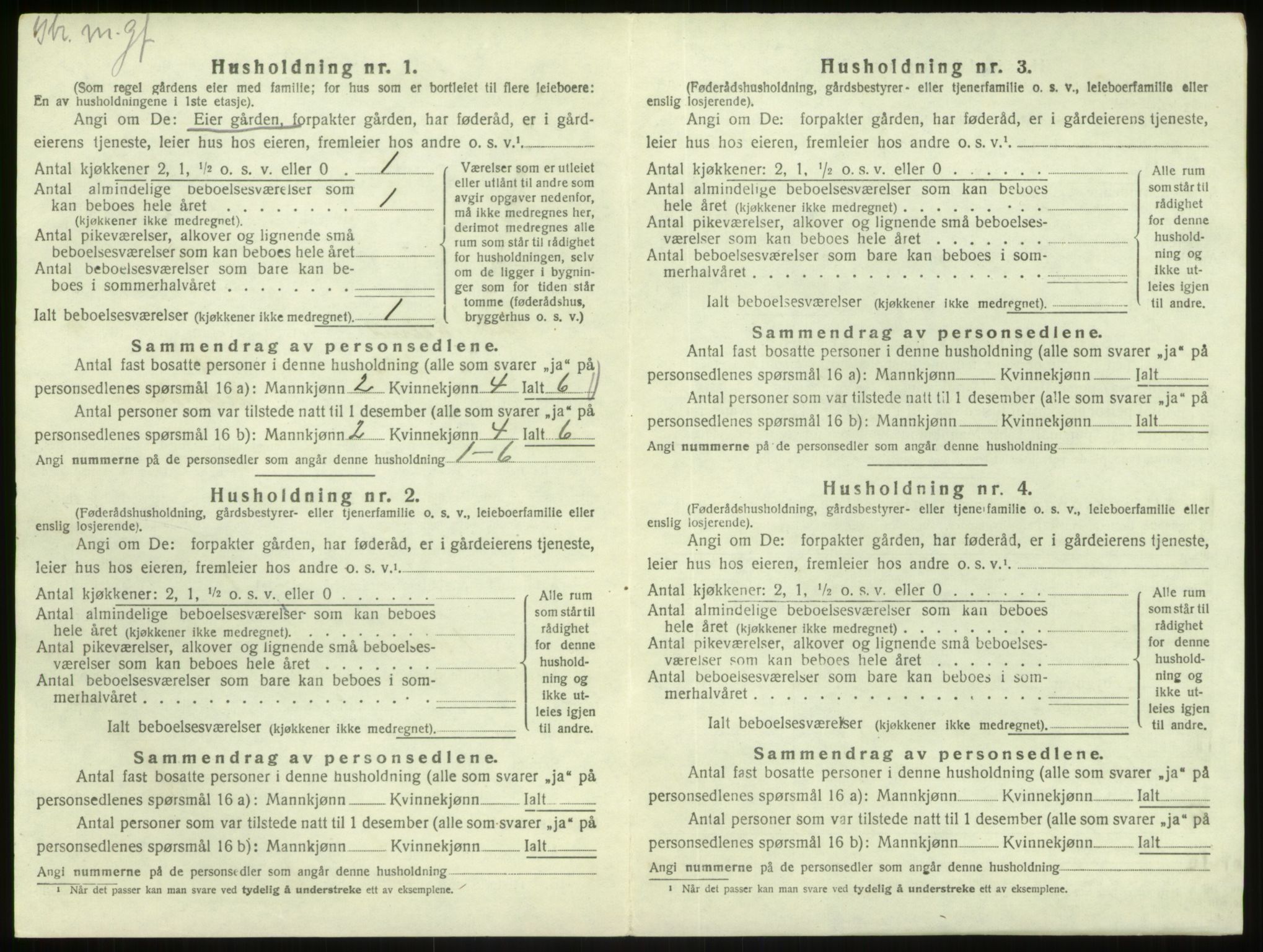 SAB, 1920 census for Austrheim, 1920, p. 473