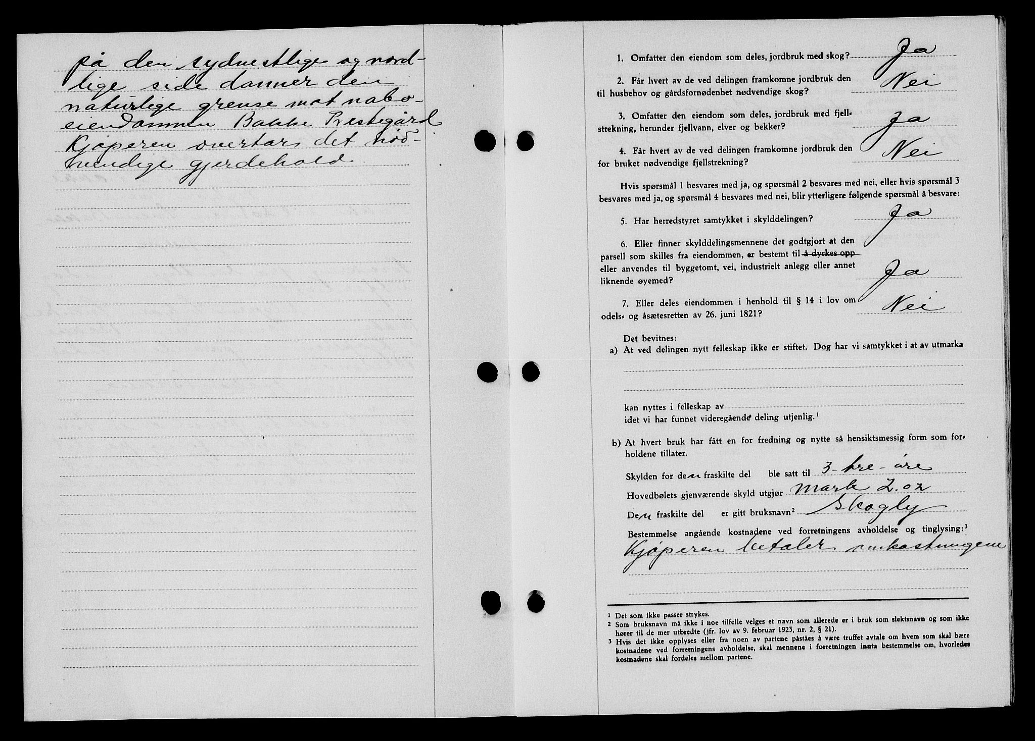 Flekkefjord sorenskriveri, SAK/1221-0001/G/Gb/Gba/L0059: Mortgage book no. A-7, 1944-1945, Diary no: : 624/1944