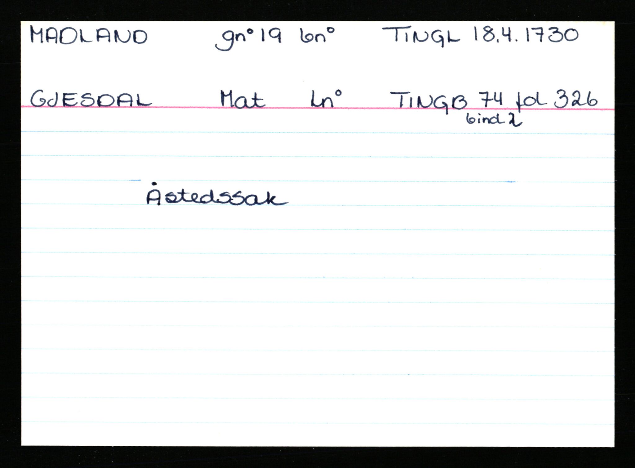 Statsarkivet i Stavanger, AV/SAST-A-101971/03/Y/Ym/L0037: Åstedskort sortert etter gårdsnavn: Lædre - Mauland, 1600-1950, p. 209