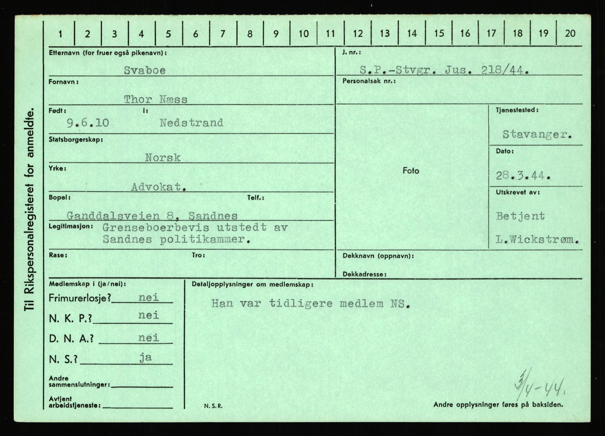 Statspolitiet - Hovedkontoret / Osloavdelingen, AV/RA-S-1329/C/Ca/L0014: Seterlien - Svartås, 1943-1945, p. 5012