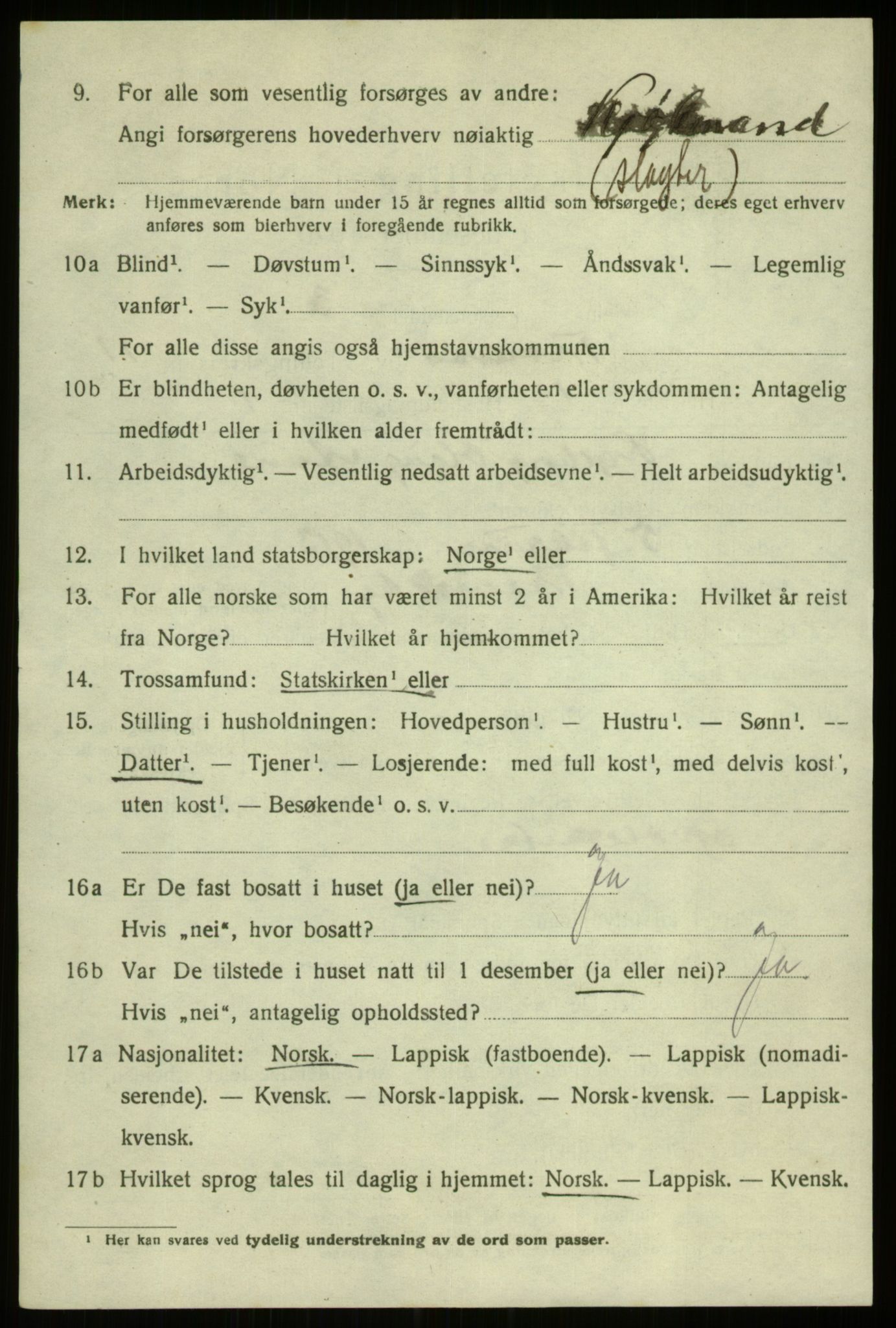 SATØ, 1920 census for Tromsø, 1920, p. 21846