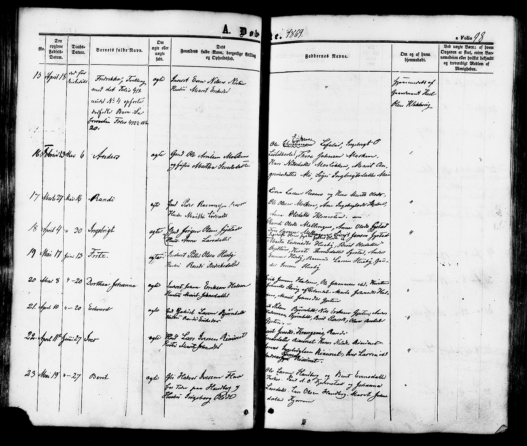 Ministerialprotokoller, klokkerbøker og fødselsregistre - Sør-Trøndelag, SAT/A-1456/665/L0772: Parish register (official) no. 665A07, 1856-1878, p. 99
