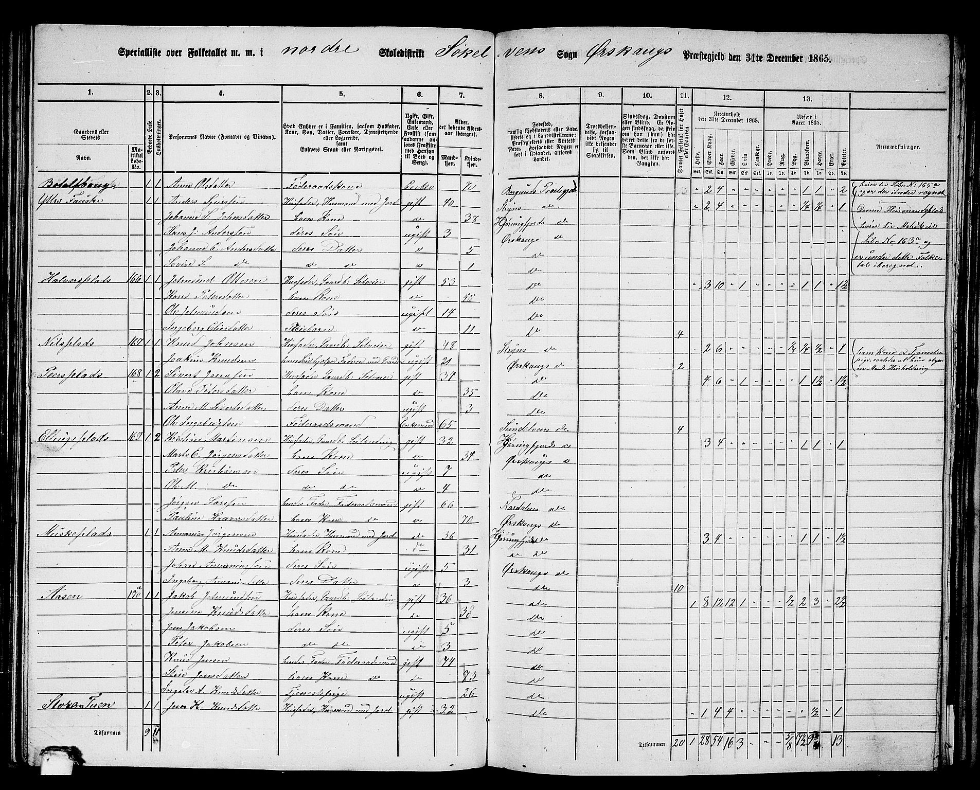 RA, 1865 census for Ørskog, 1865, p. 89