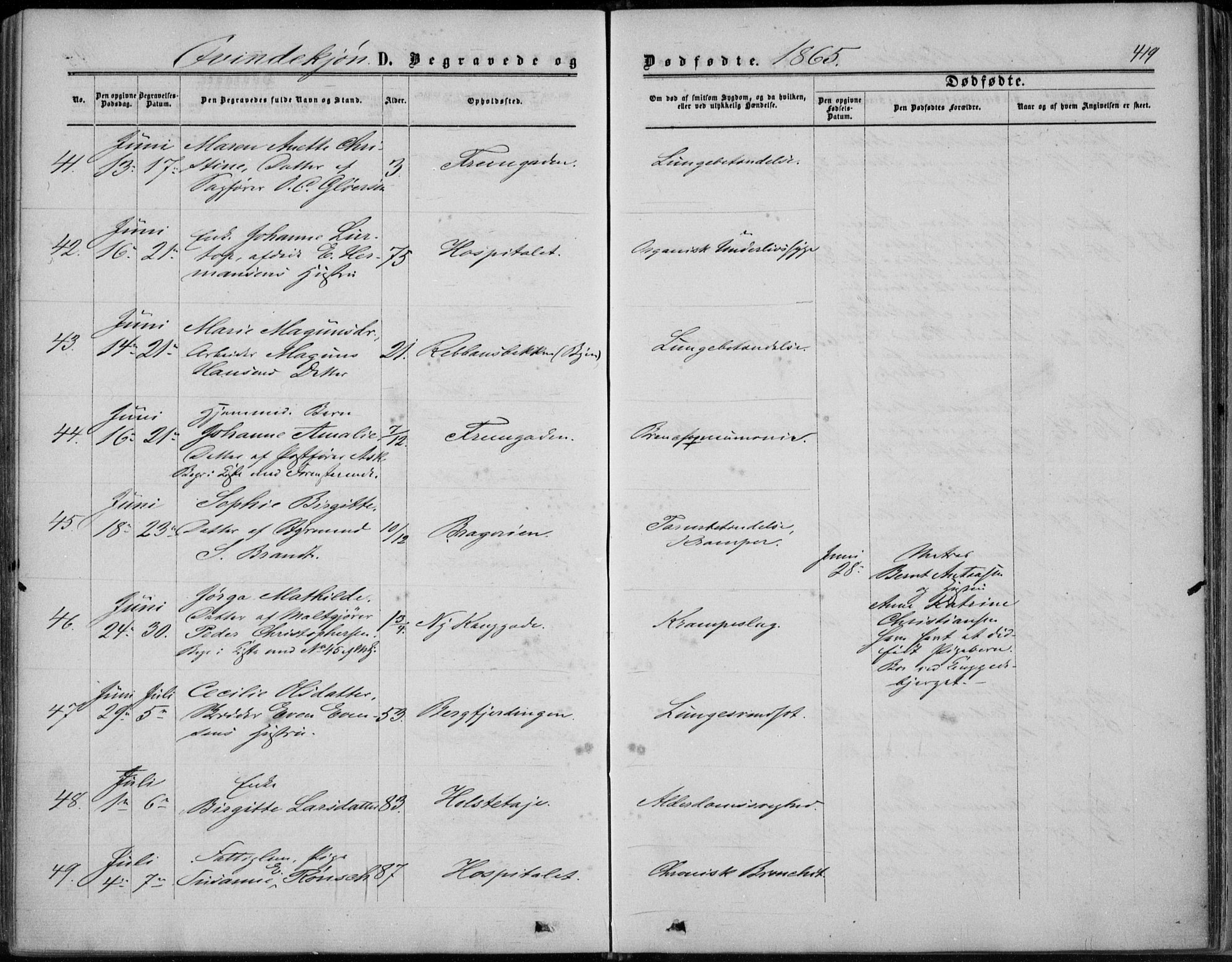 Bragernes kirkebøker, AV/SAKO-A-6/F/Fb/L0003: Parish register (official) no. II 3, 1860-1868, p. 419