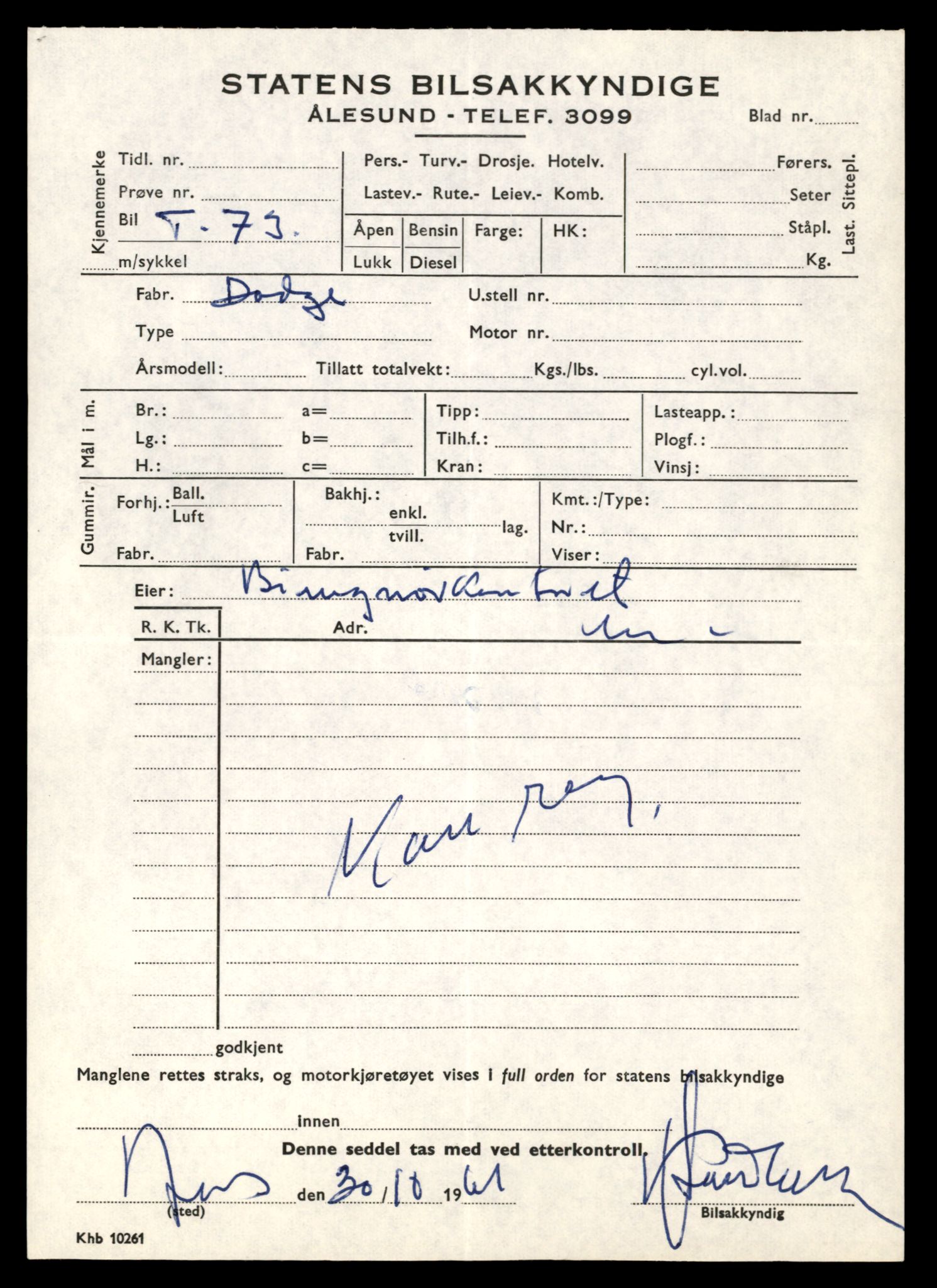 Møre og Romsdal vegkontor - Ålesund trafikkstasjon, AV/SAT-A-4099/F/Fe/L0001: Registreringskort for kjøretøy T 3 - T 127, 1927-1998, p. 1525