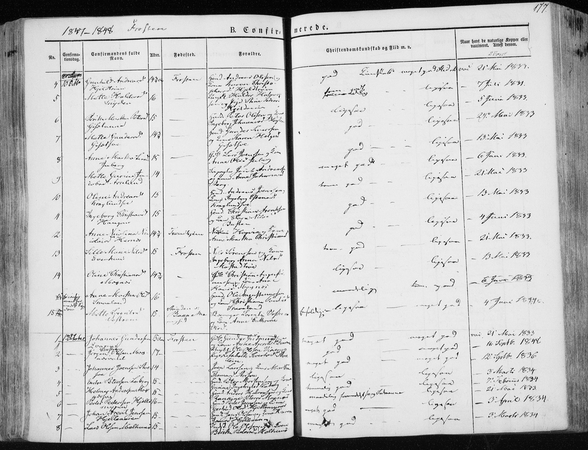 Ministerialprotokoller, klokkerbøker og fødselsregistre - Nord-Trøndelag, SAT/A-1458/713/L0115: Parish register (official) no. 713A06, 1838-1851, p. 177