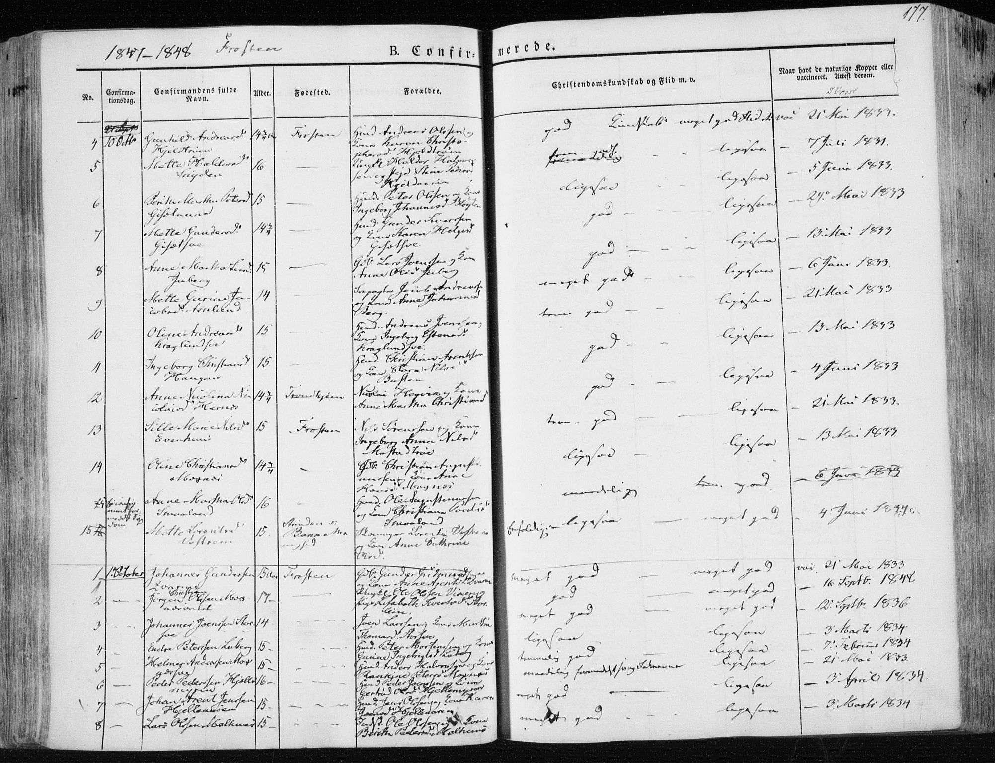 Ministerialprotokoller, klokkerbøker og fødselsregistre - Nord-Trøndelag, AV/SAT-A-1458/713/L0115: Parish register (official) no. 713A06, 1838-1851, p. 177