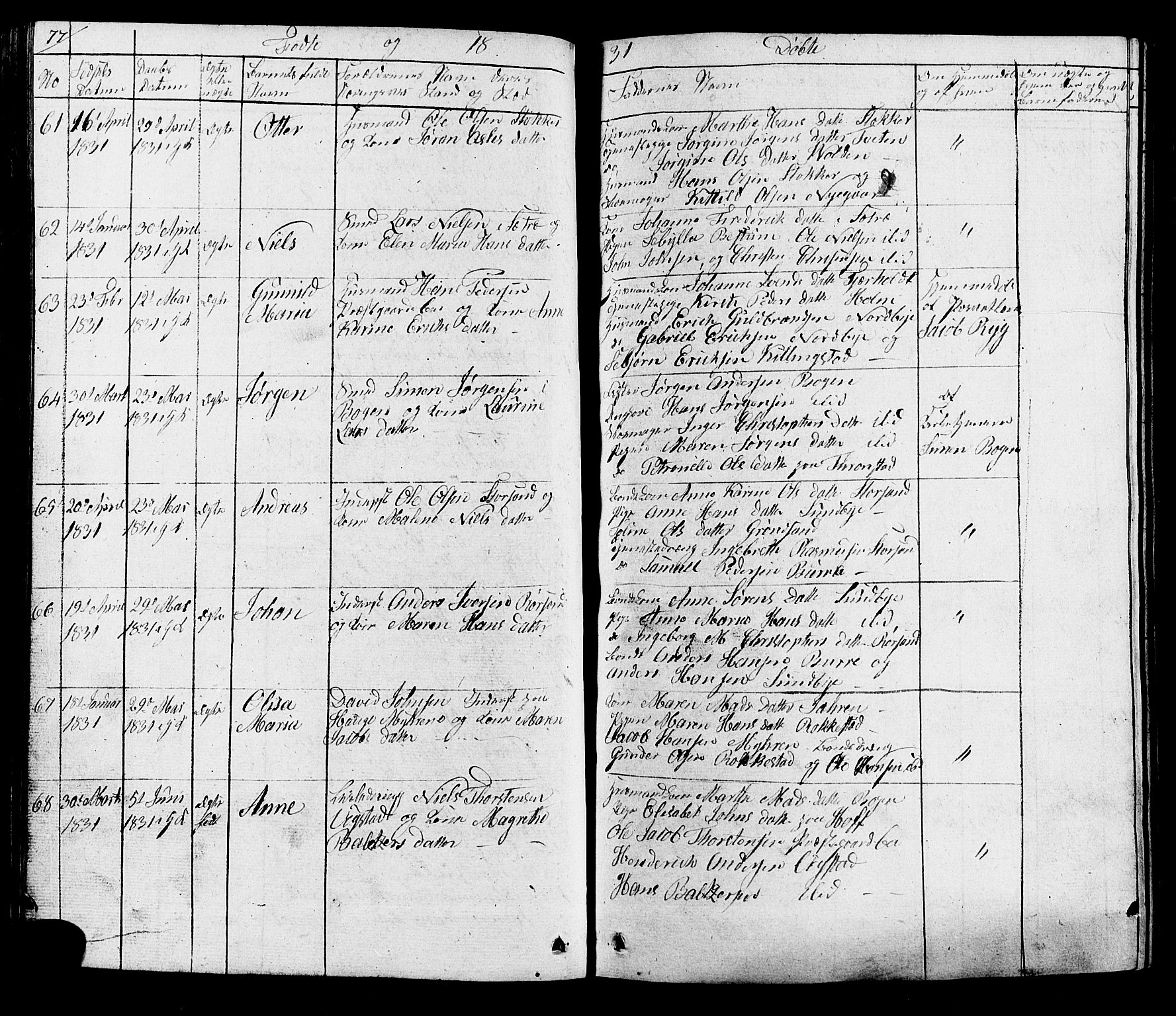 Hurum kirkebøker, AV/SAKO-A-229/G/Ga/L0002: Parish register (copy) no. I 2, 1827-1857, p. 77