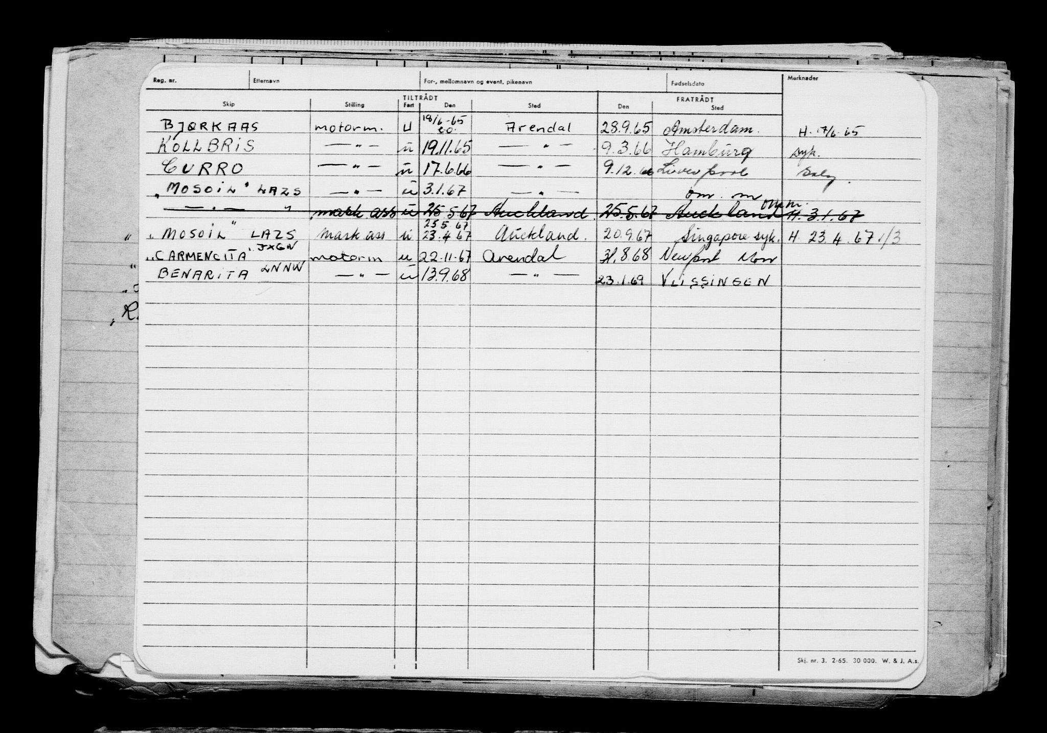 Direktoratet for sjømenn, AV/RA-S-3545/G/Gb/L0207: Hovedkort, 1922, p. 172