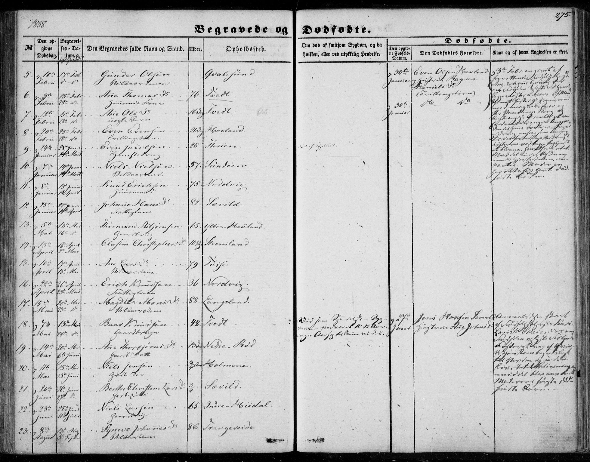 Os sokneprestembete, SAB/A-99929: Parish register (official) no. A 16, 1851-1859, p. 275