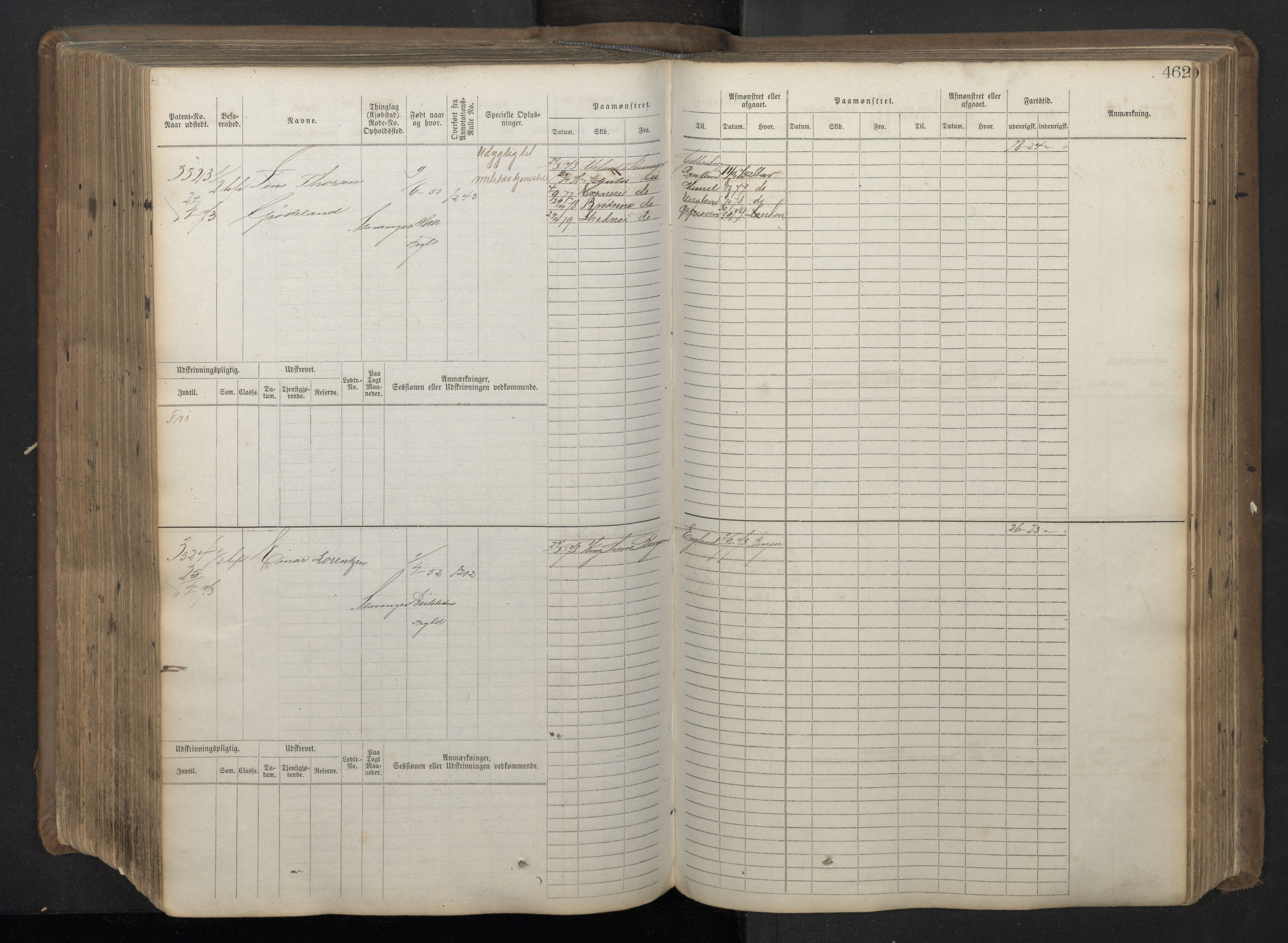 Stavanger sjømannskontor, AV/SAST-A-102006/F/Fb/Fbb/L0018: Sjøfartshovedrulle patnentnr. 2402-3602 (dublett), 1869, p. 466