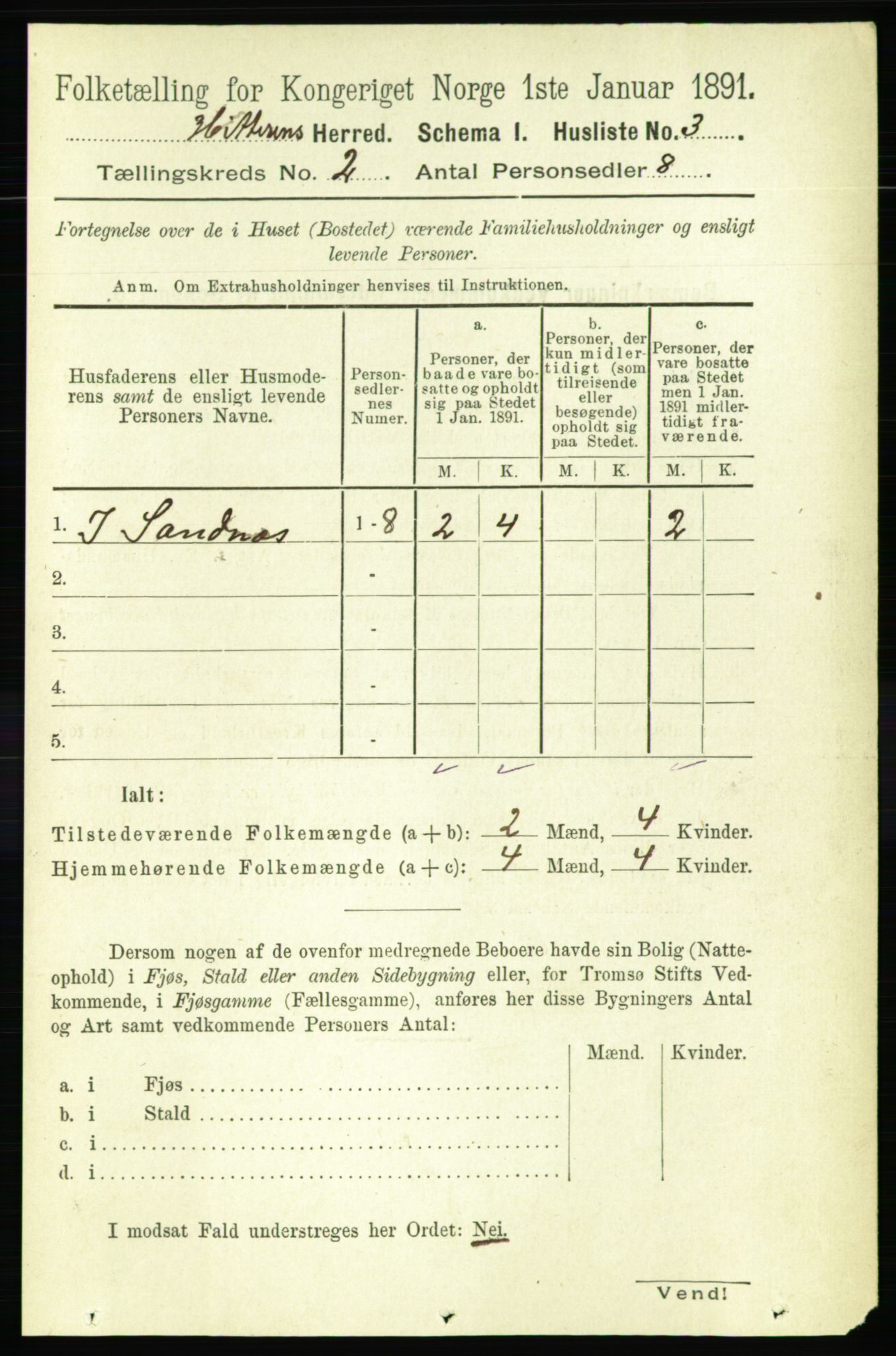 RA, 1891 census for 1617 Hitra, 1891, p. 187