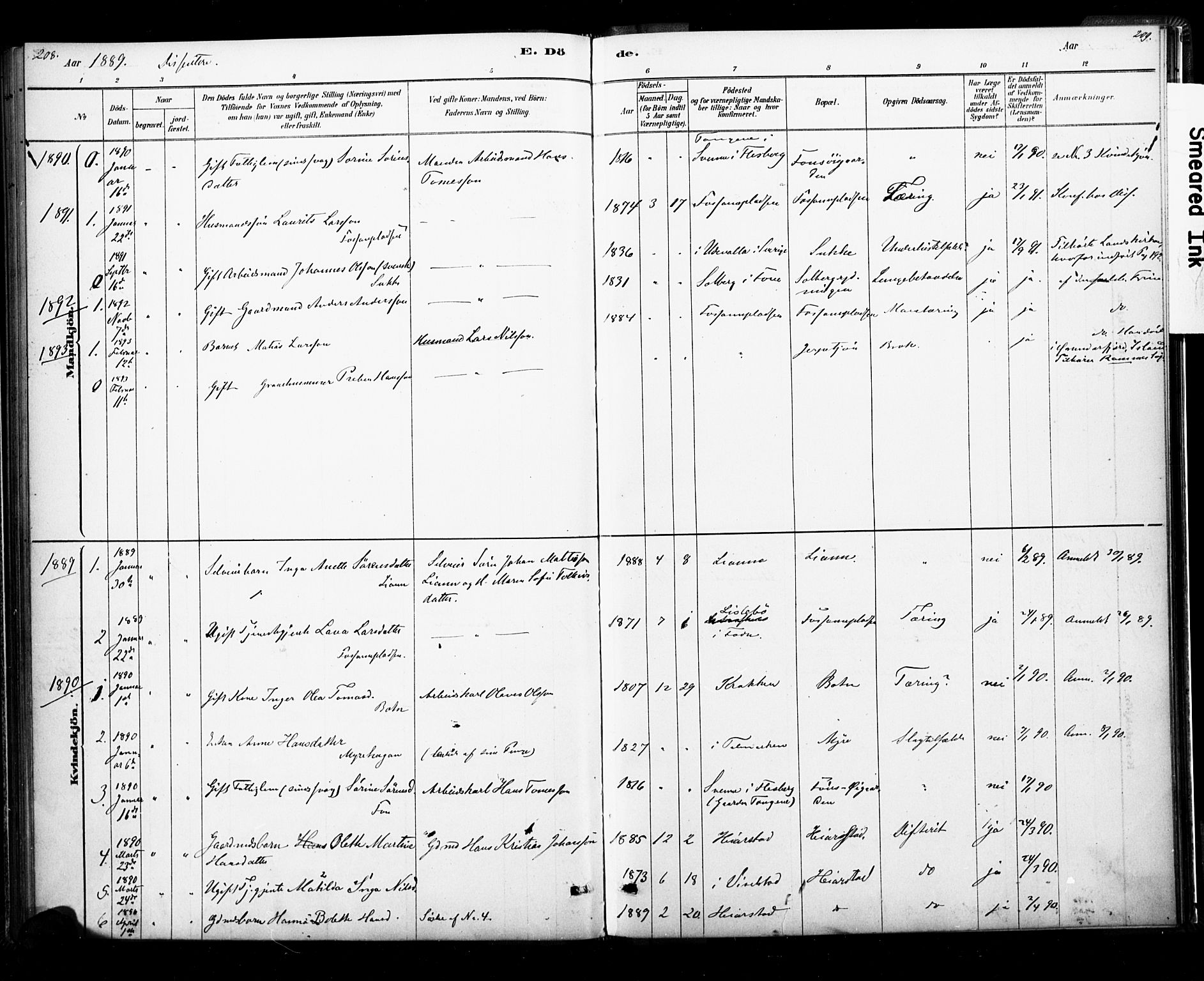 Ramnes kirkebøker, SAKO/A-314/F/Fb/L0001: Parish register (official) no. II 1, 1878-1894, p. 208-209