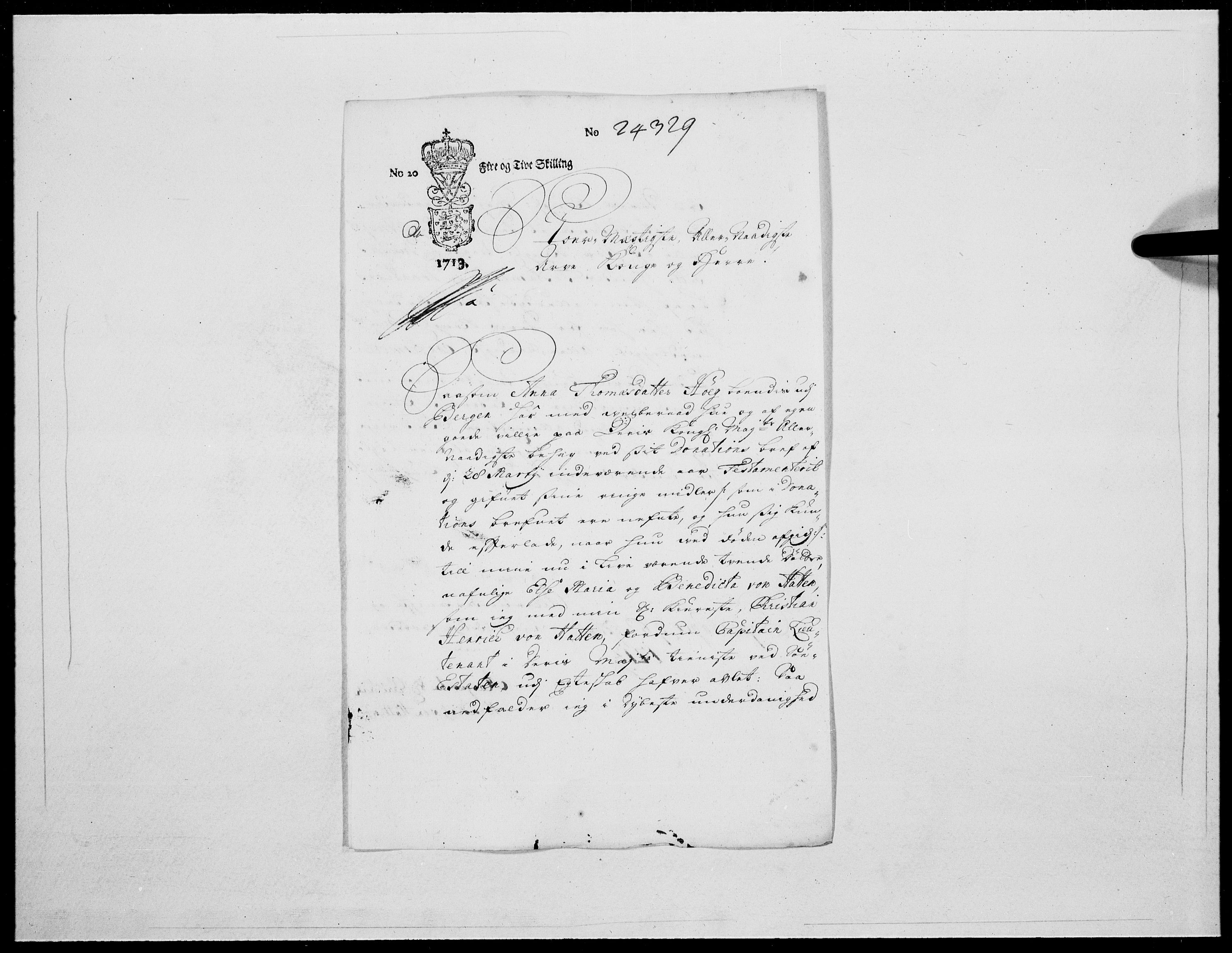 Danske Kanselli 1572-1799, AV/RA-EA-3023/F/Fc/Fcc/Fcca/L0073: Norske innlegg 1572-1799, 1713, p. 210