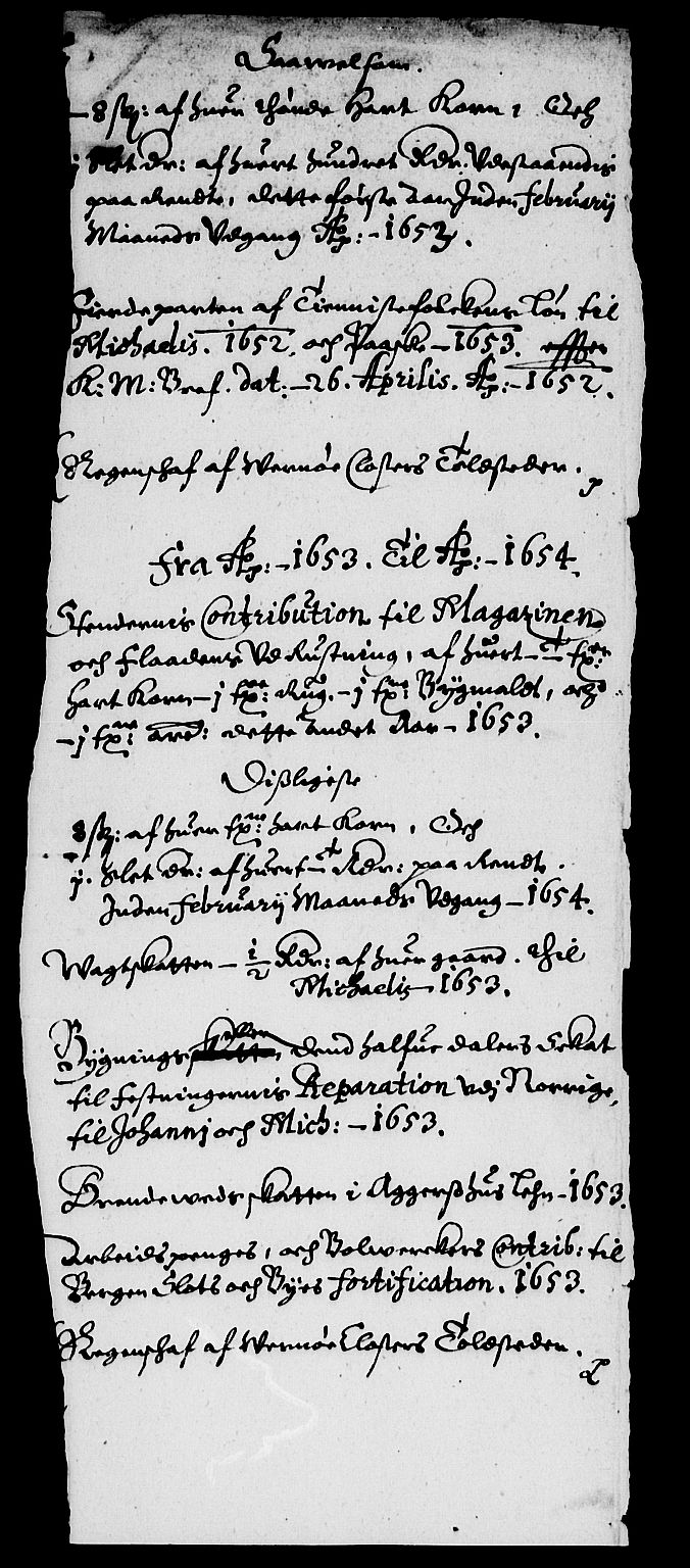 Rentekammeret inntil 1814, Reviderte regnskaper, Lensregnskaper, AV/RA-EA-5023/R/Rb/Rbg/L0011: Verne kloster len, 1651-1661