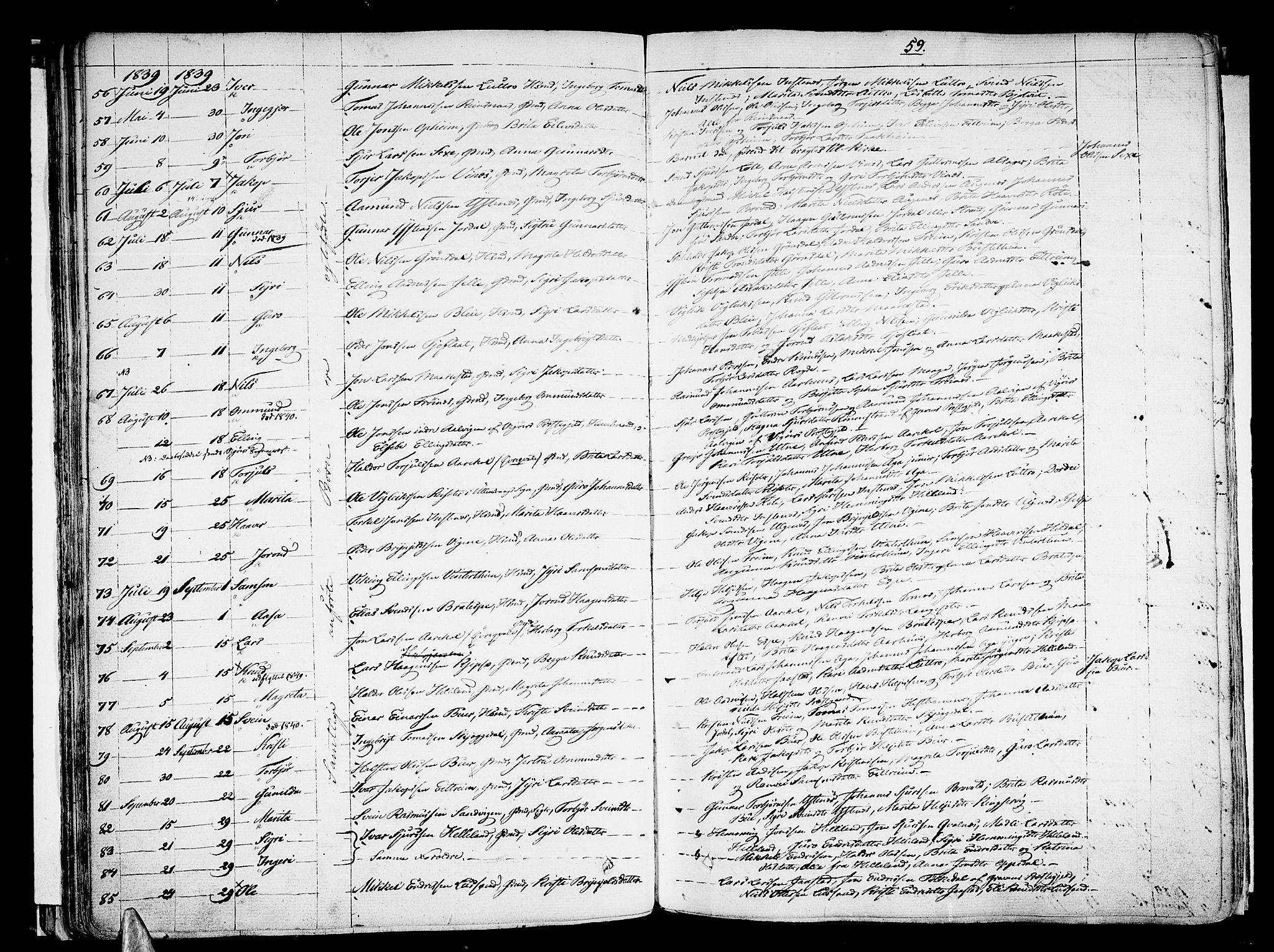 Ullensvang sokneprestembete, SAB/A-78701/H/Haa: Parish register (official) no. A 10, 1825-1853, p. 59