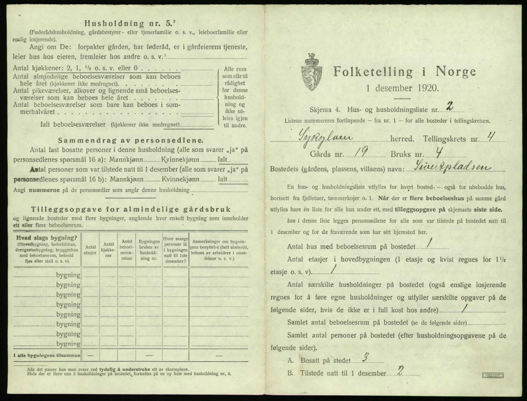 SAT, 1920 census for Sykkylven, 1920, p. 355