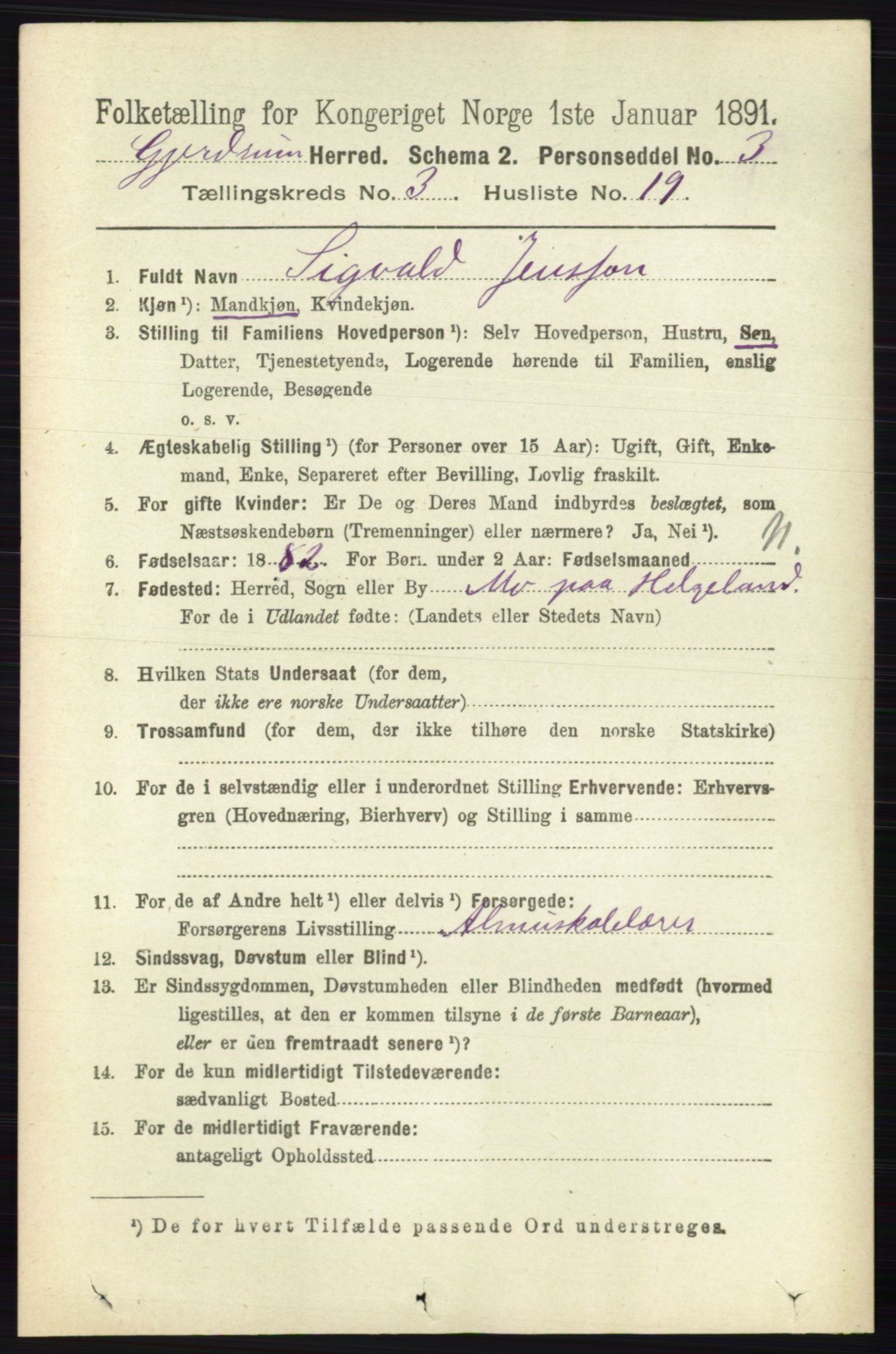 RA, 1891 census for 0234 Gjerdrum, 1891, p. 1363