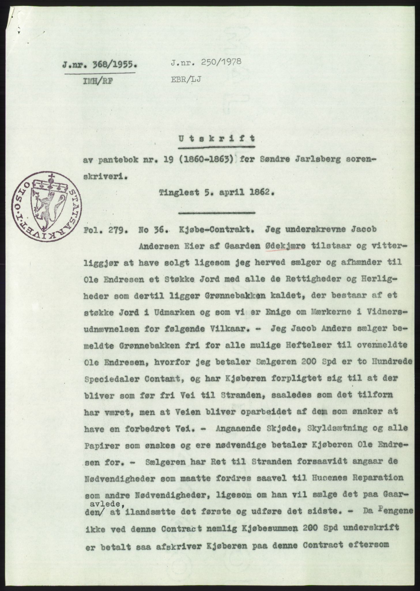 Statsarkivet i Kongsberg, SAKO/A-0001, 1955, p. 165