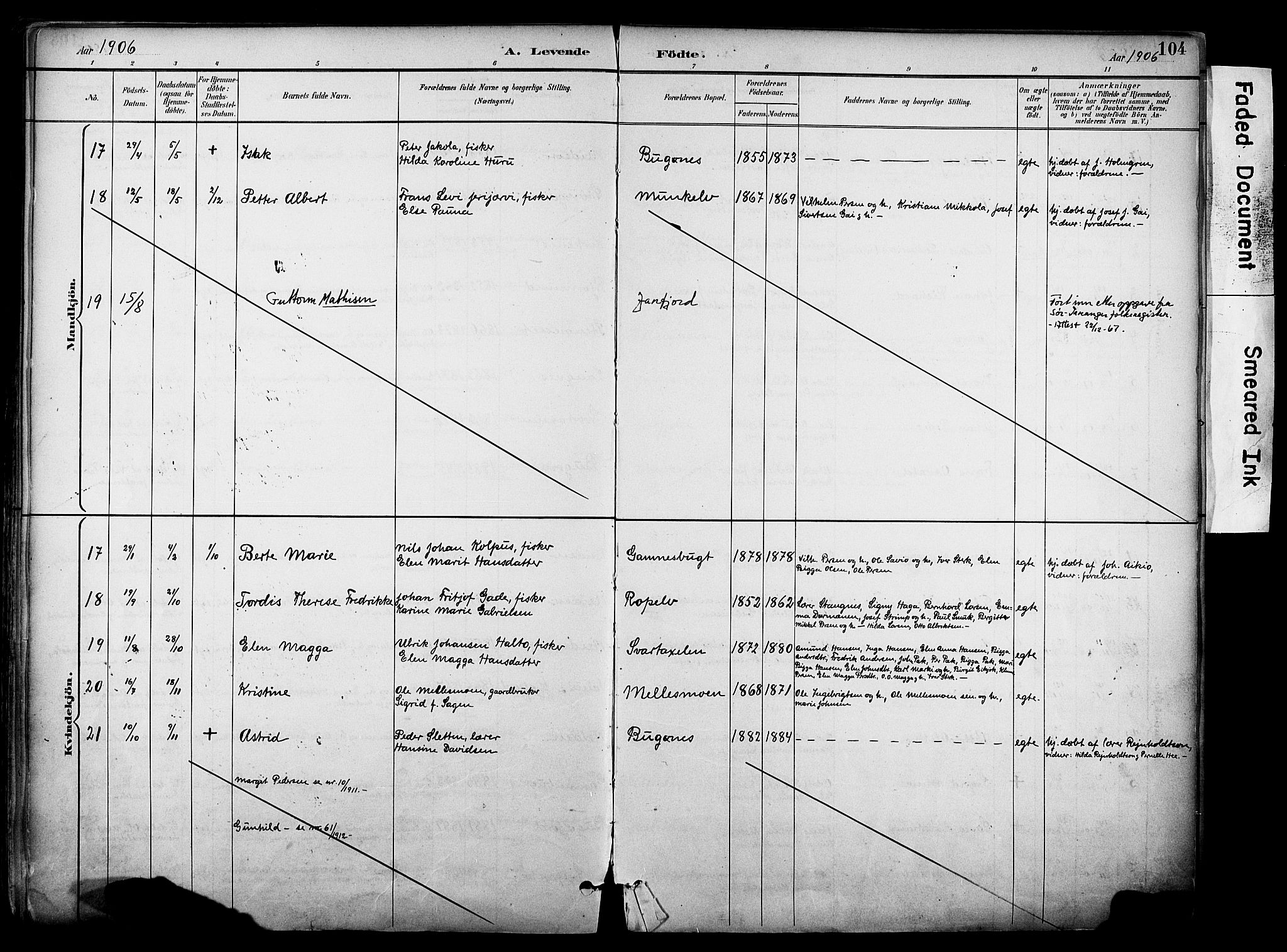 Sør-Varanger sokneprestkontor, AV/SATØ-S-1331/H/Ha/L0004kirke: Parish register (official) no. 4, 1891-1908, p. 104