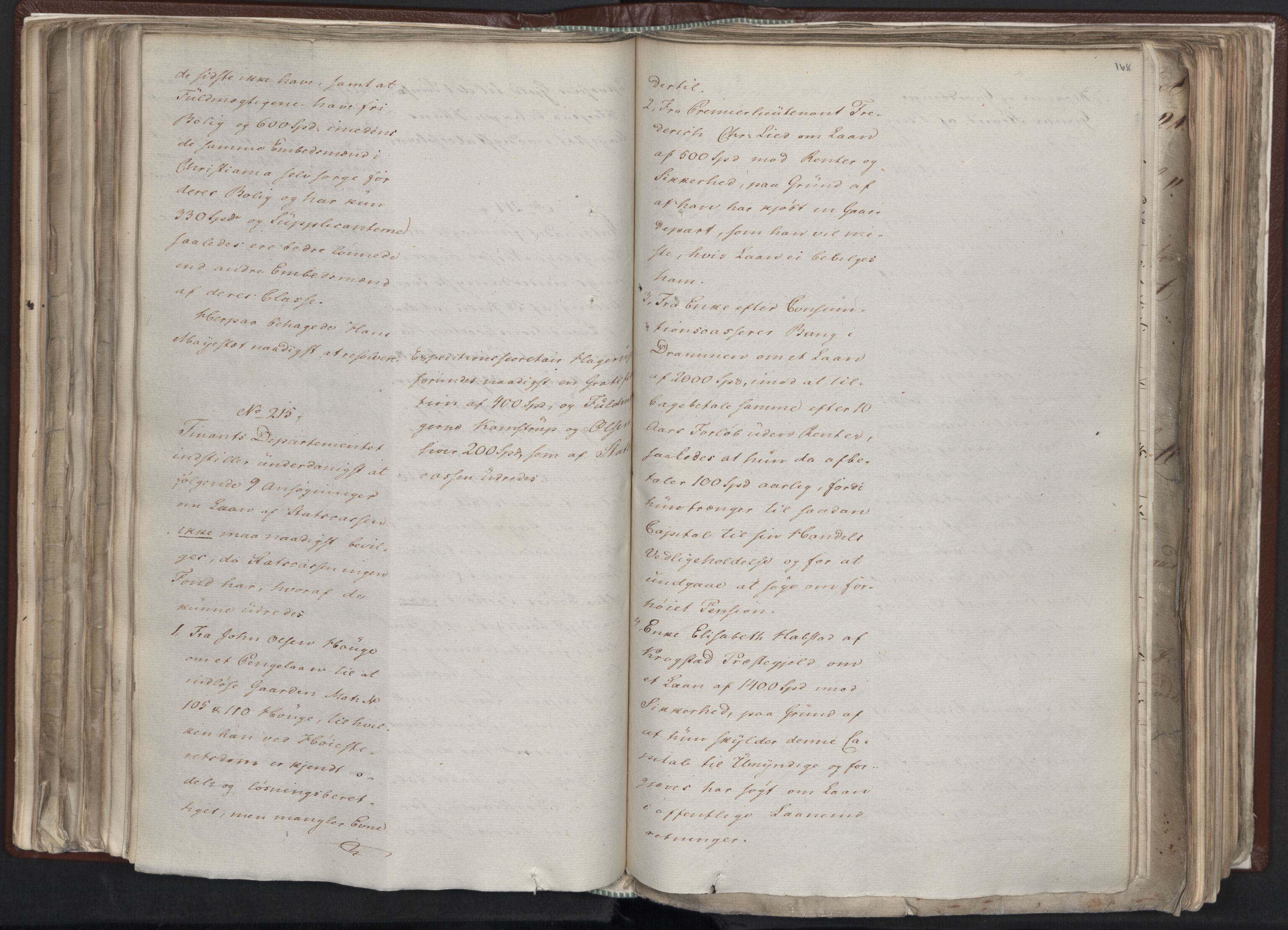 Statsrådssekretariatet, AV/RA-S-1001/A/Ab/L0012: Kgl. res. nr. 5679-6008 II, 1821, p. 167b-168a