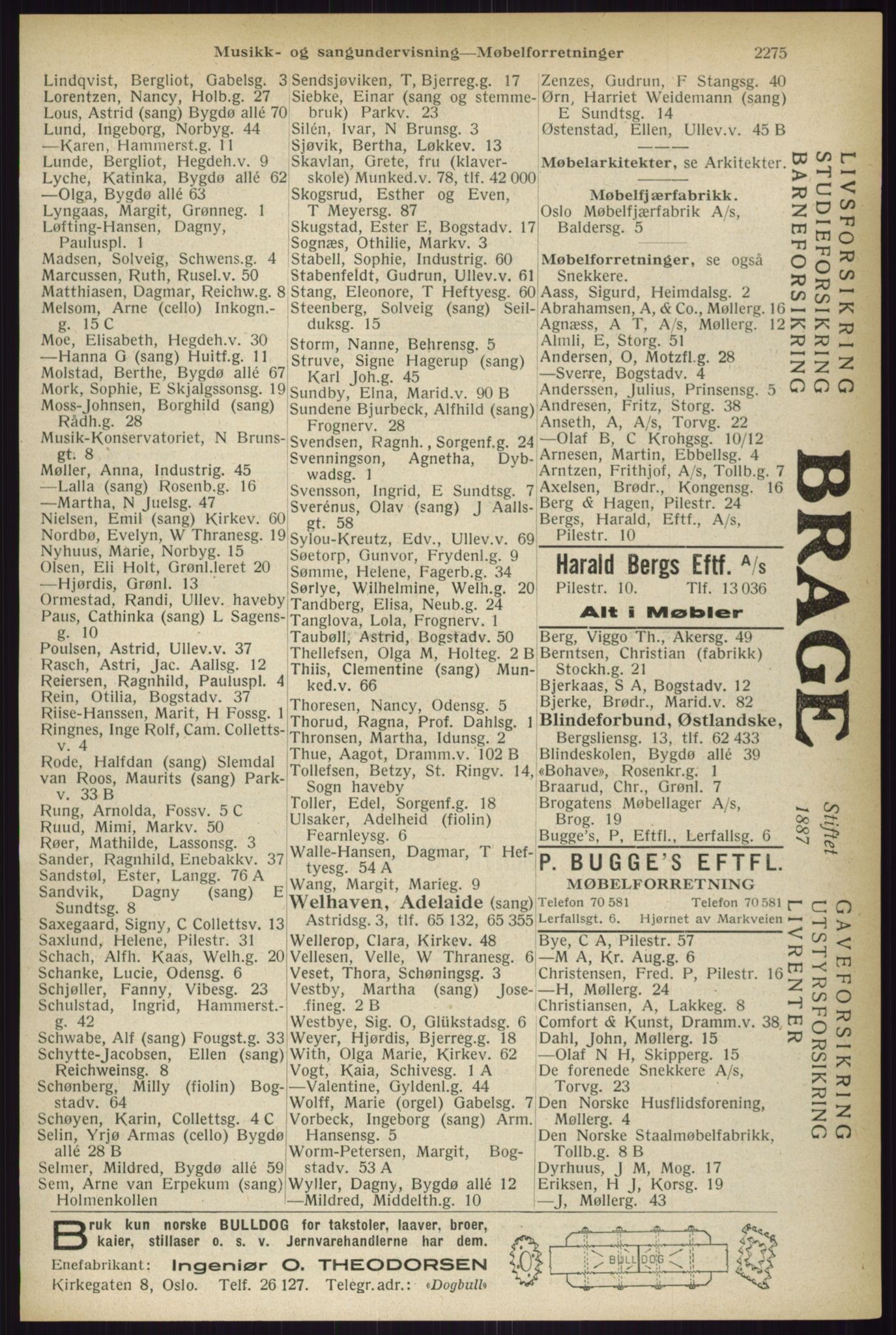 Kristiania/Oslo adressebok, PUBL/-, 1933, p. 2275