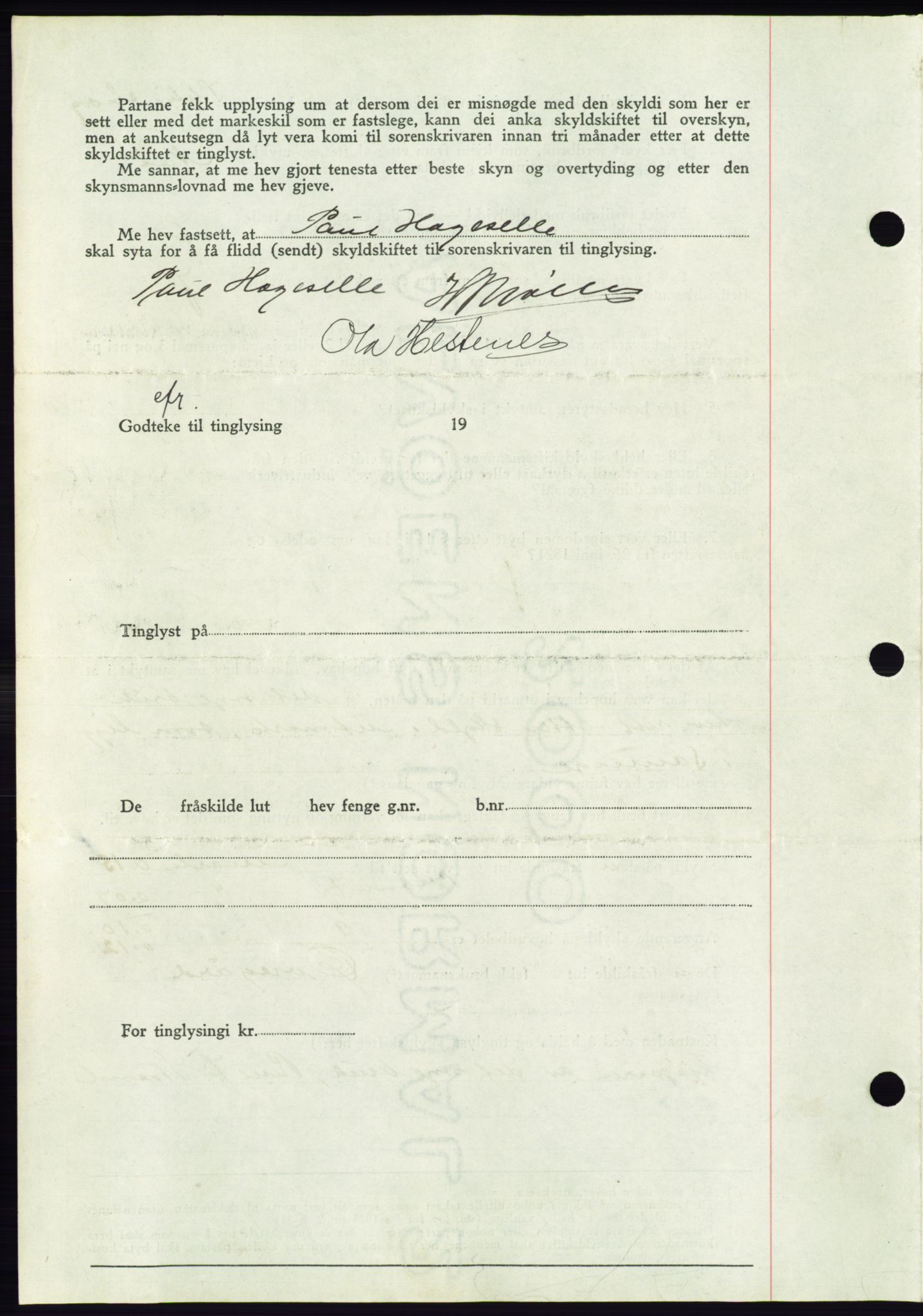 Søre Sunnmøre sorenskriveri, AV/SAT-A-4122/1/2/2C/L0066: Mortgage book no. 60, 1938-1938, Diary no: : 1610/1938