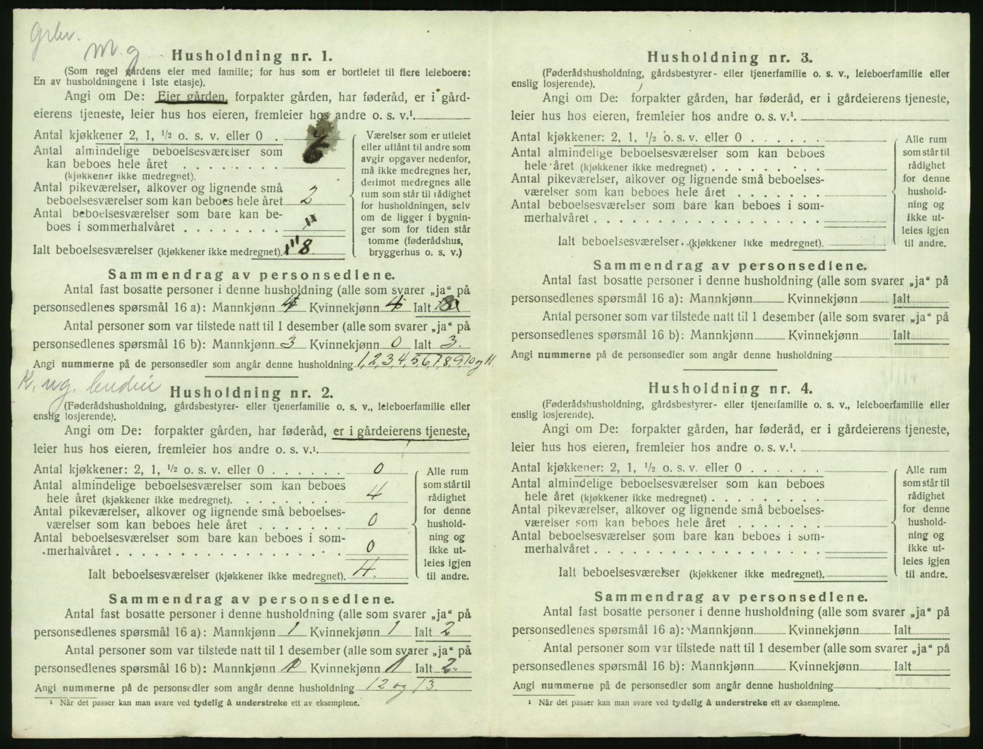 SAK, 1920 census for Åmli, 1920, p. 46