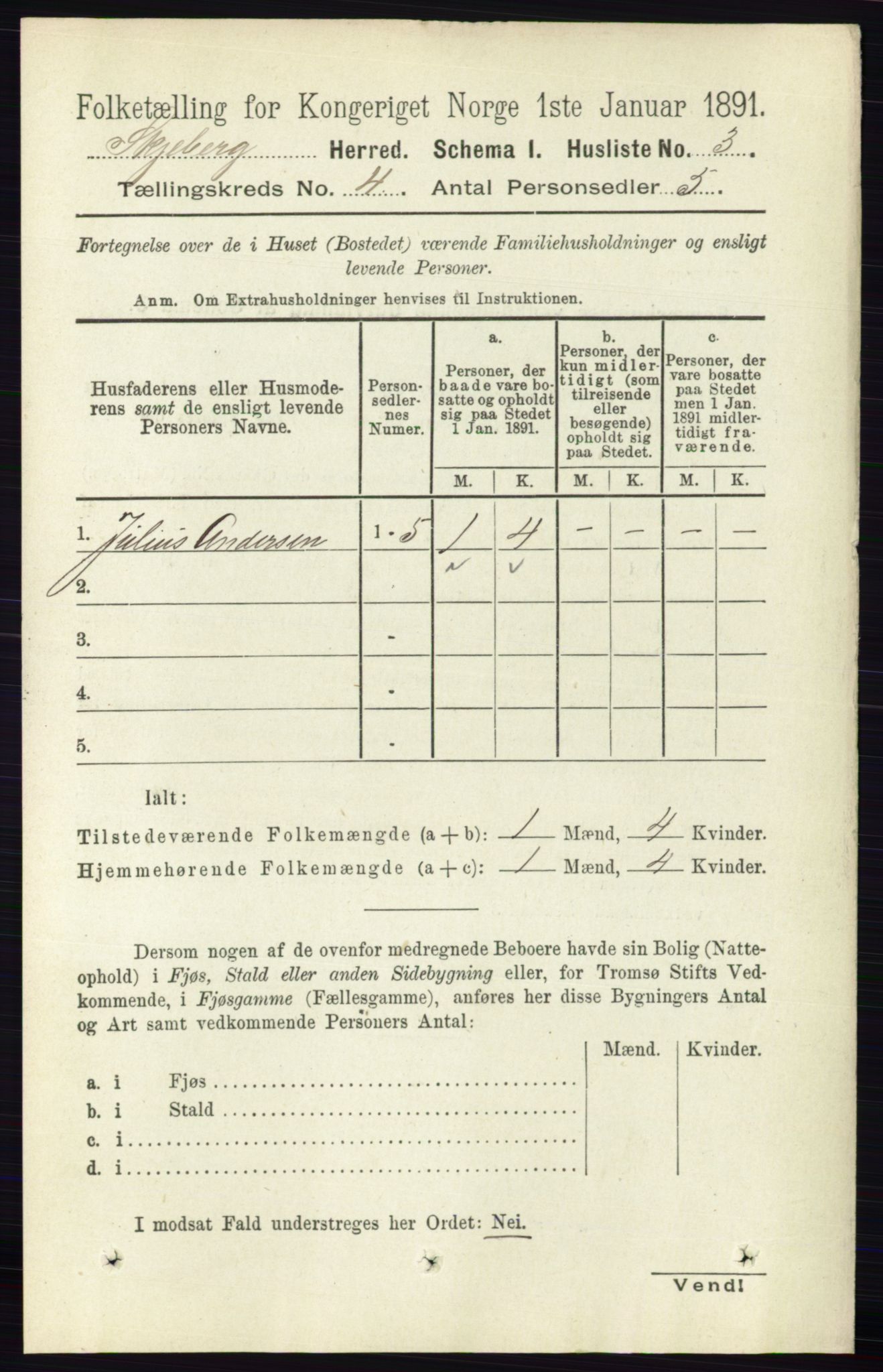 RA, 1891 census for 0115 Skjeberg, 1891, p. 1807