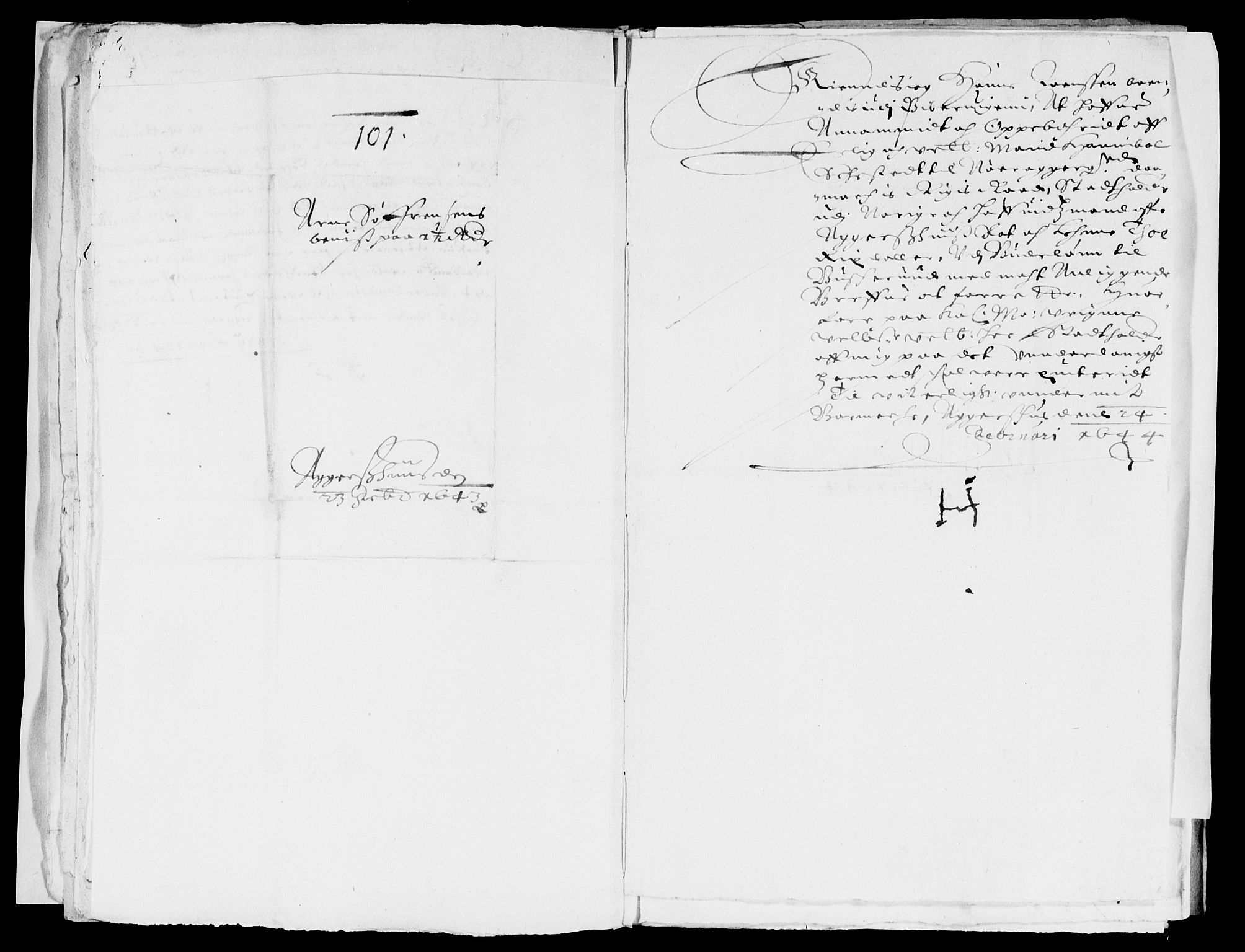 Rentekammeret inntil 1814, Reviderte regnskaper, Lensregnskaper, AV/RA-EA-5023/R/Rb/Rba/L0171: Akershus len, 1643-1644
