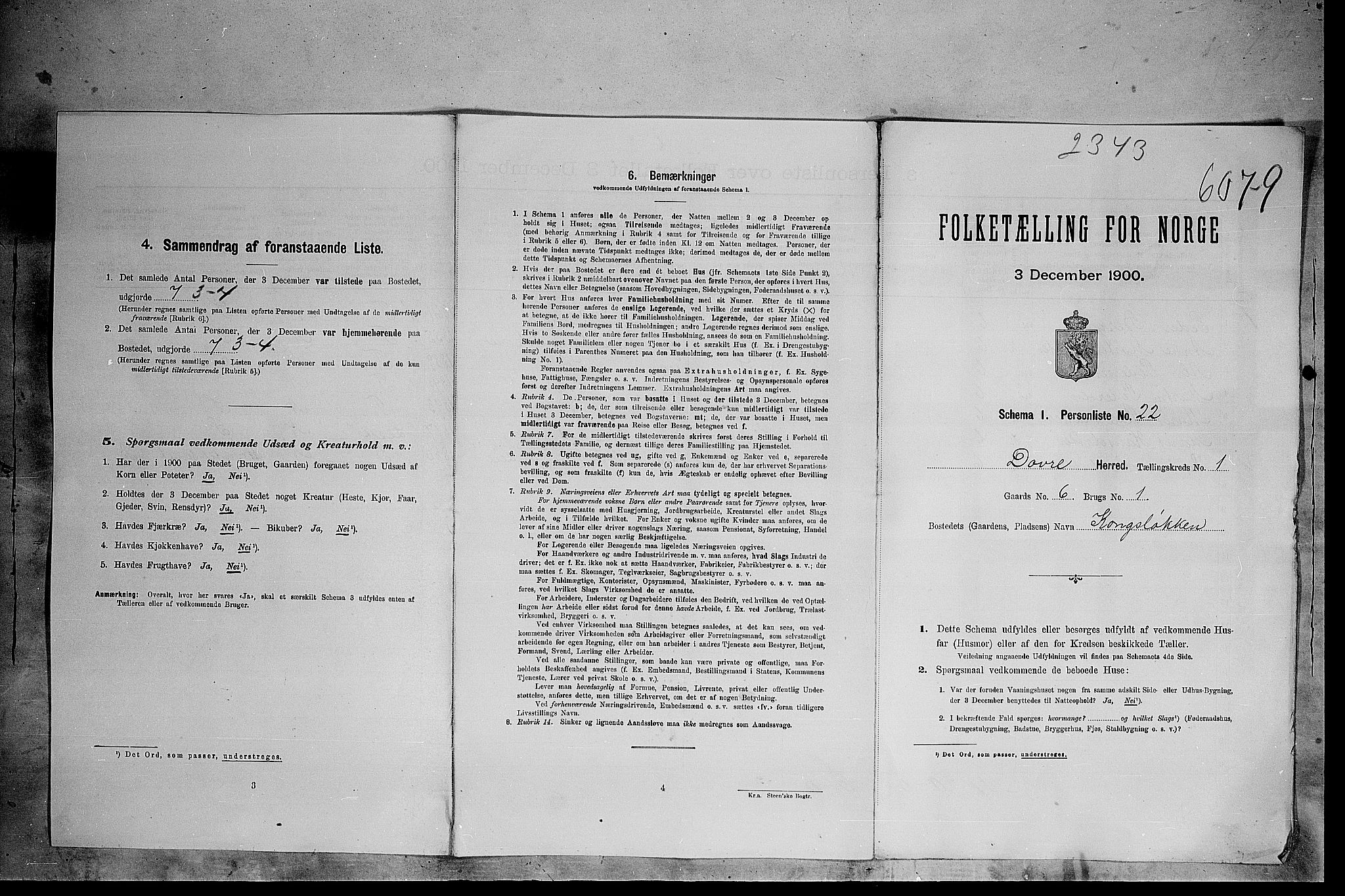 SAH, 1900 census for Dovre, 1900, p. 24