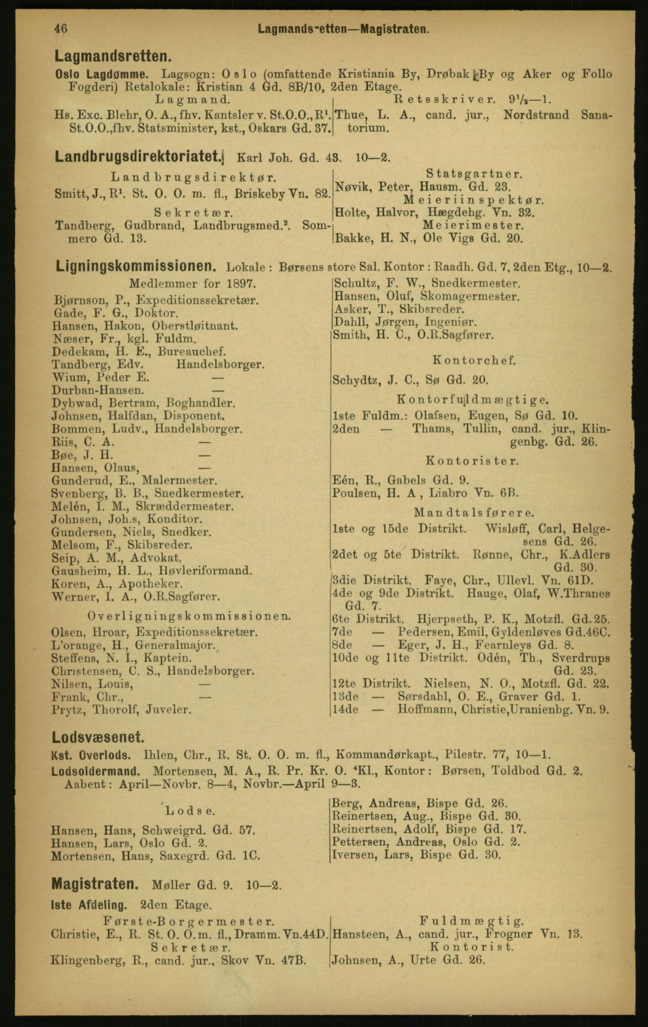 Kristiania/Oslo adressebok, PUBL/-, 1897, p. 46