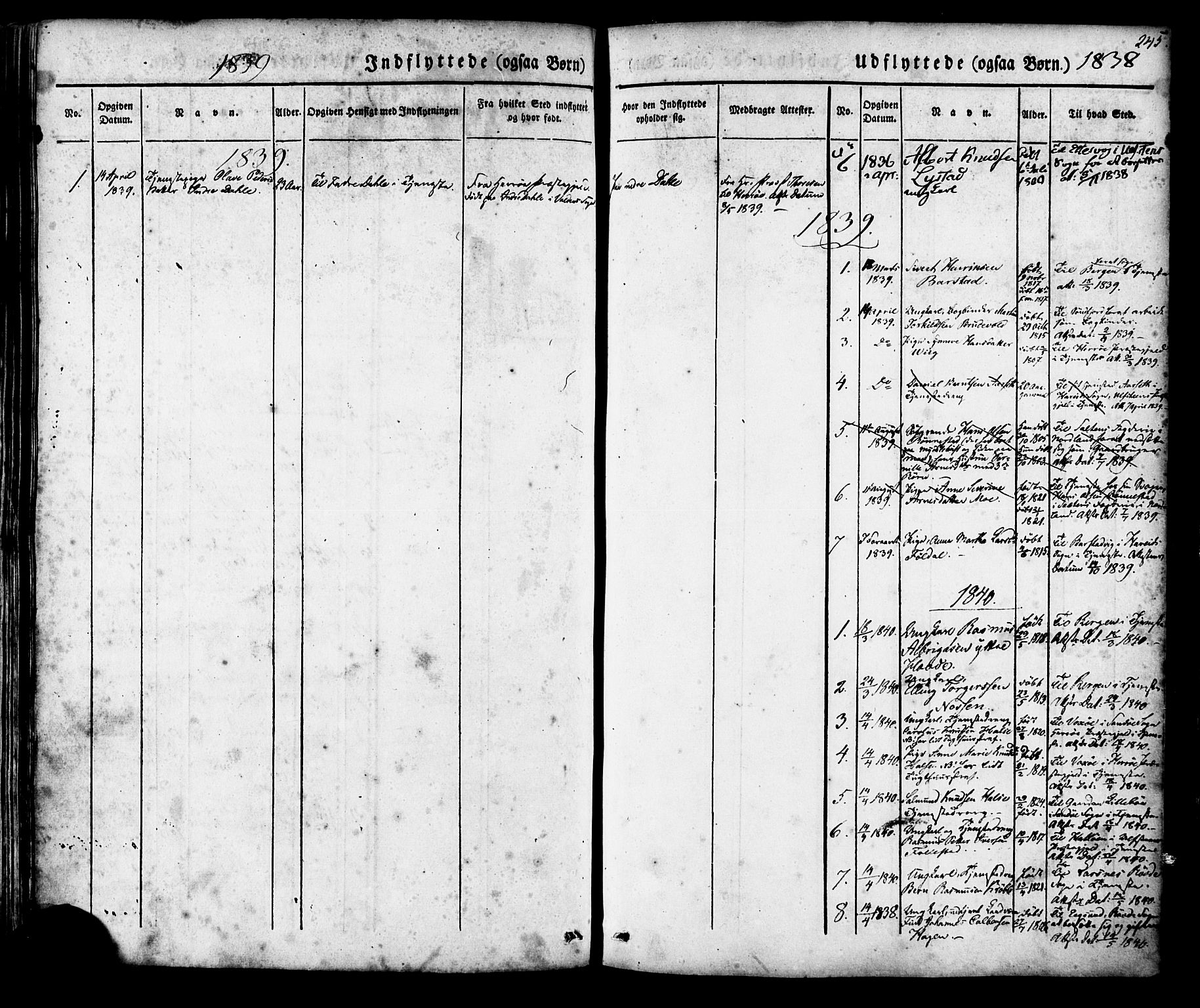 Ministerialprotokoller, klokkerbøker og fødselsregistre - Møre og Romsdal, AV/SAT-A-1454/513/L0174: Parish register (official) no. 513A01, 1831-1855, p. 245