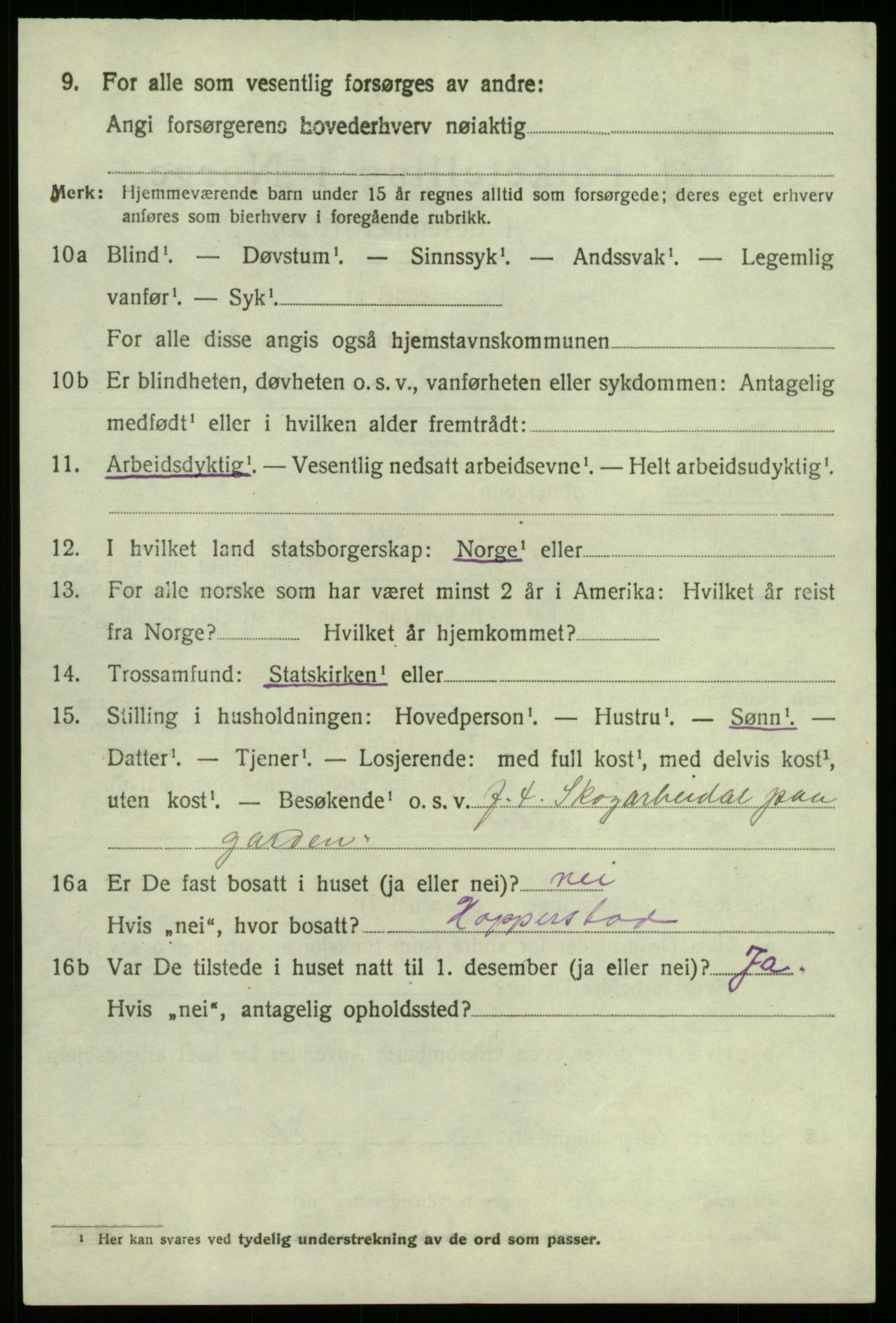 SAB, 1920 census for Vik, 1920, p. 6758