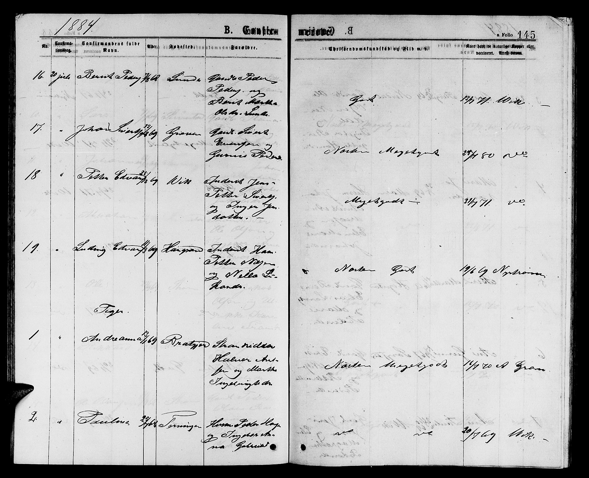 Ministerialprotokoller, klokkerbøker og fødselsregistre - Sør-Trøndelag, AV/SAT-A-1456/657/L0715: Parish register (copy) no. 657C02, 1873-1888, p. 145