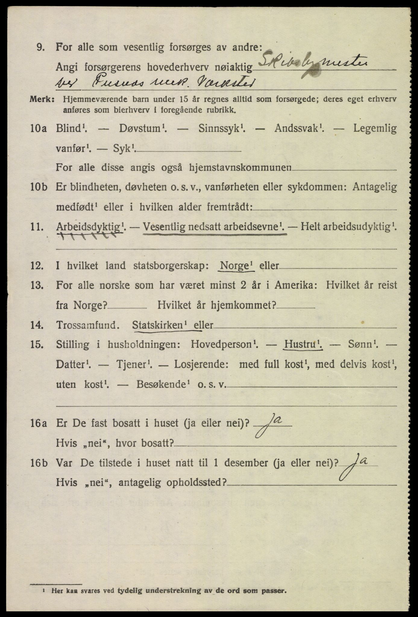 SAK, 1920 census for Tromøy, 1920, p. 2386