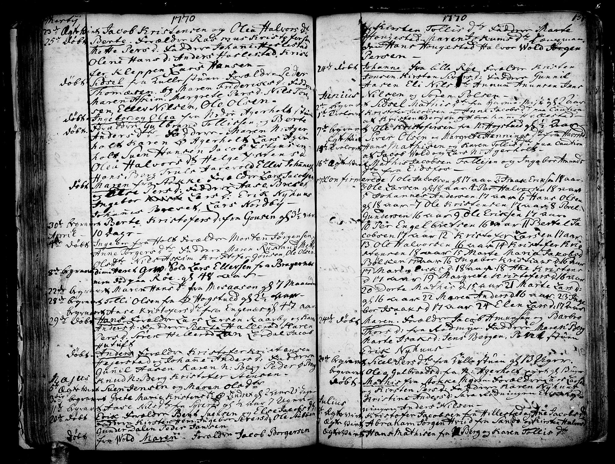 Hof kirkebøker, AV/SAKO-A-64/F/Fa/L0002: Parish register (official) no. I 2, 1746-1781, p. 150-151